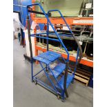 3 Step Rolling Warehouse Ladder