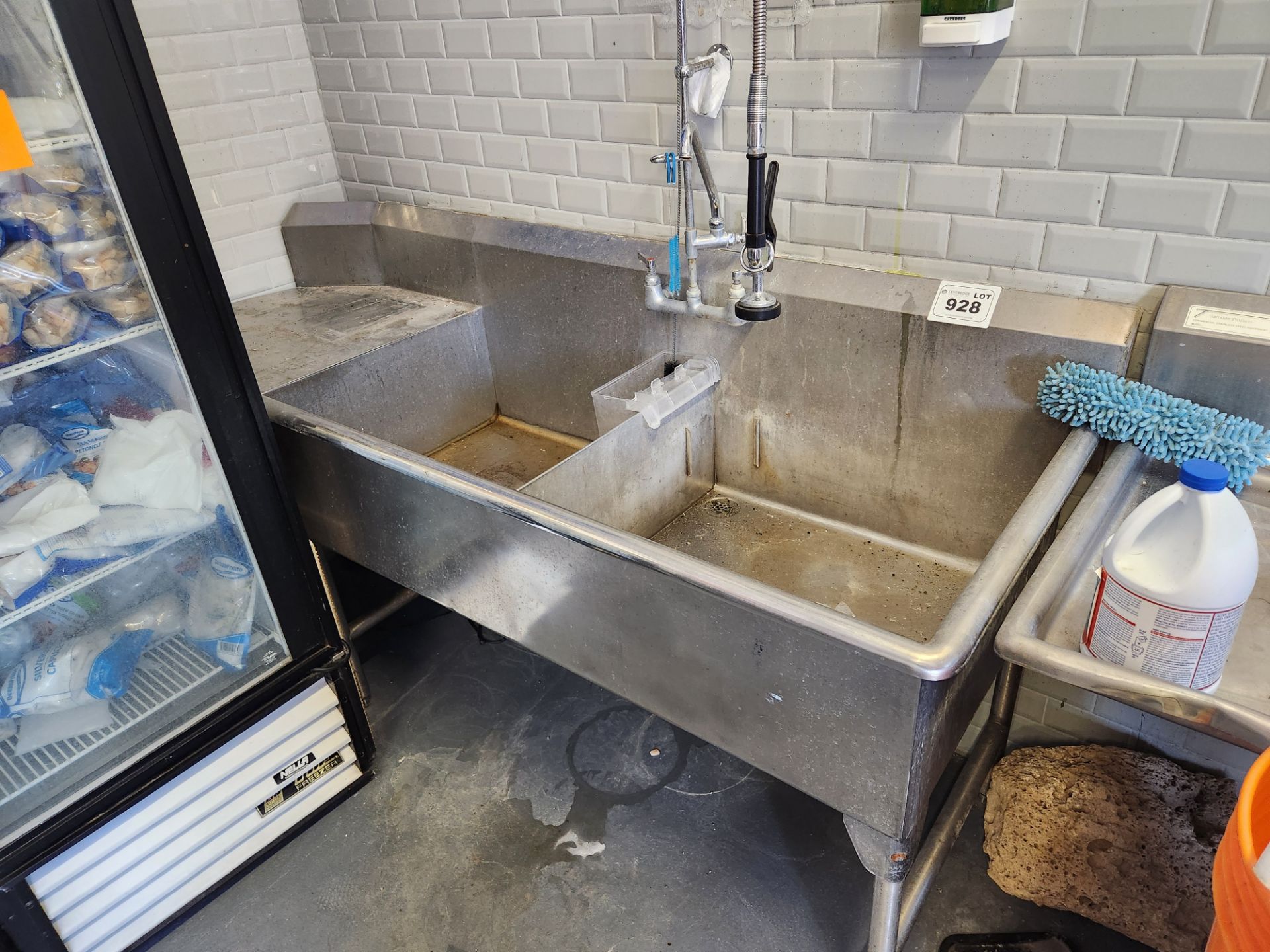 Stainless Steel Double Sink approx. 81"x30"