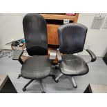 Lot of (2) Swivel Arm Chairs