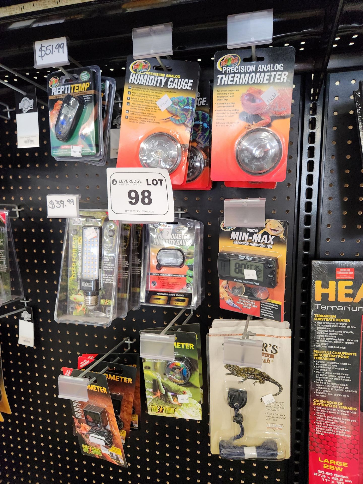 Lot of Humidity Gauges, Combometers, Infrared Thermometers, Plant Growth LED, Repta-Leash,