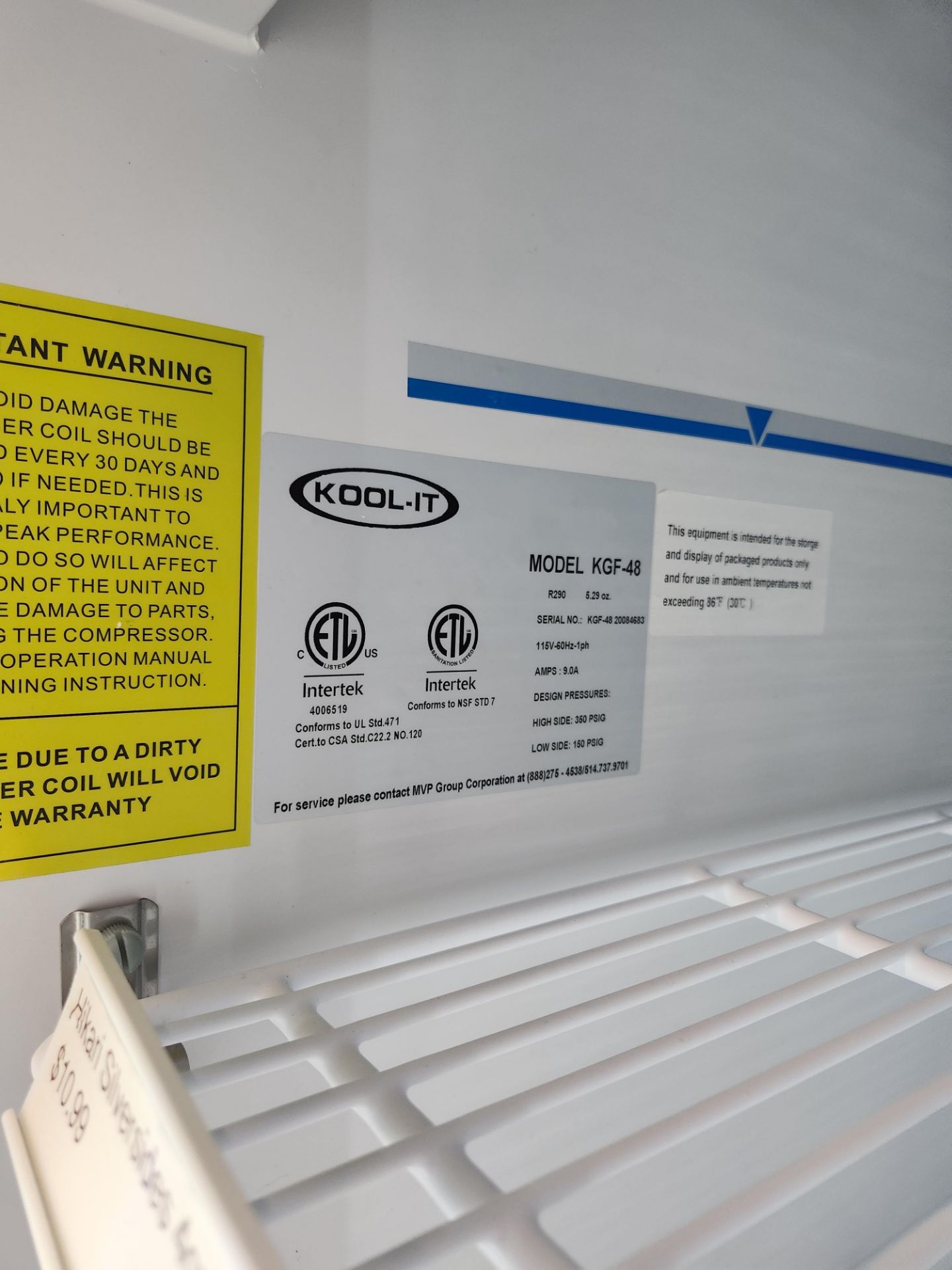 Kool-It 2 Glass Door Freezer KGF-48 - Image 2 of 2