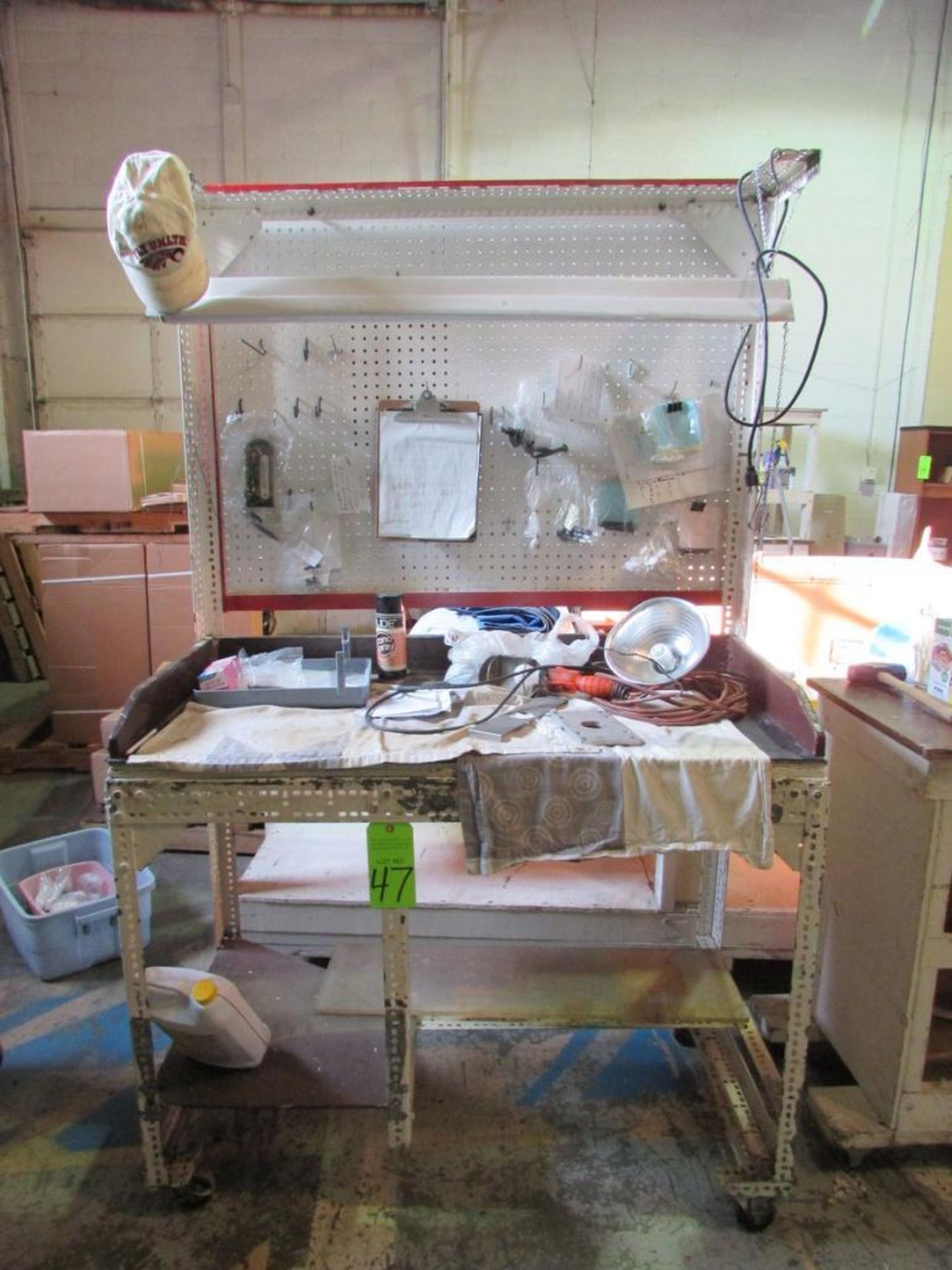 48"x24" Rolling Workbench with Overhead Lights - Image 3 of 5