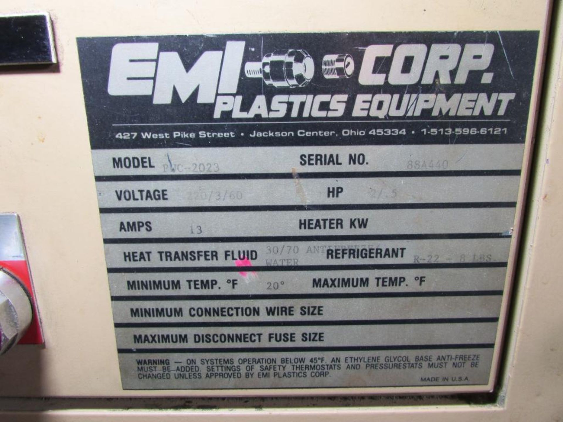 Emi Corp. Plastics Equipment PWC-2023 Chiller - Image 6 of 6