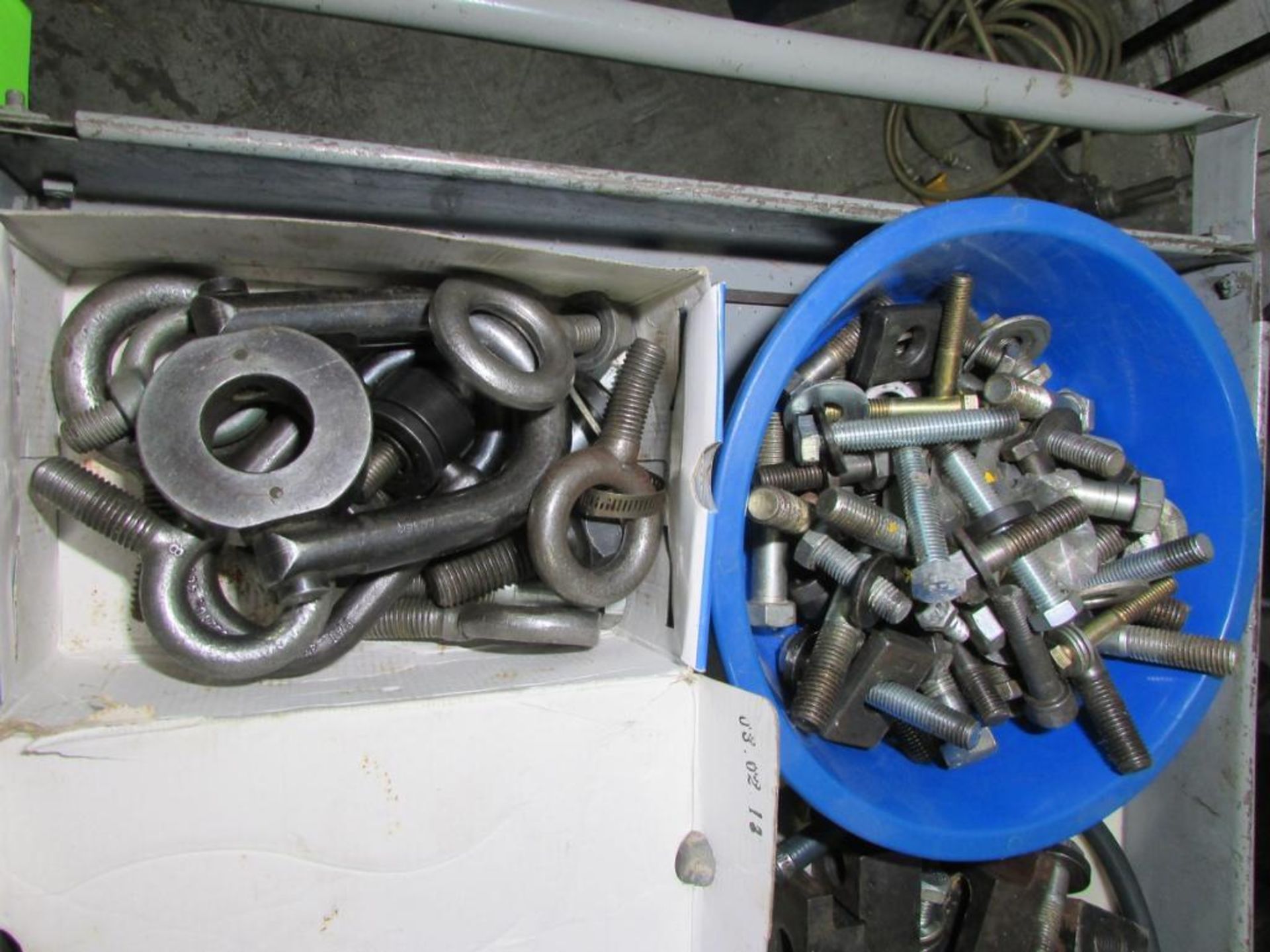 Cart with Assorted Mold Clamps, Hardware and Lifting Rings - Image 3 of 3