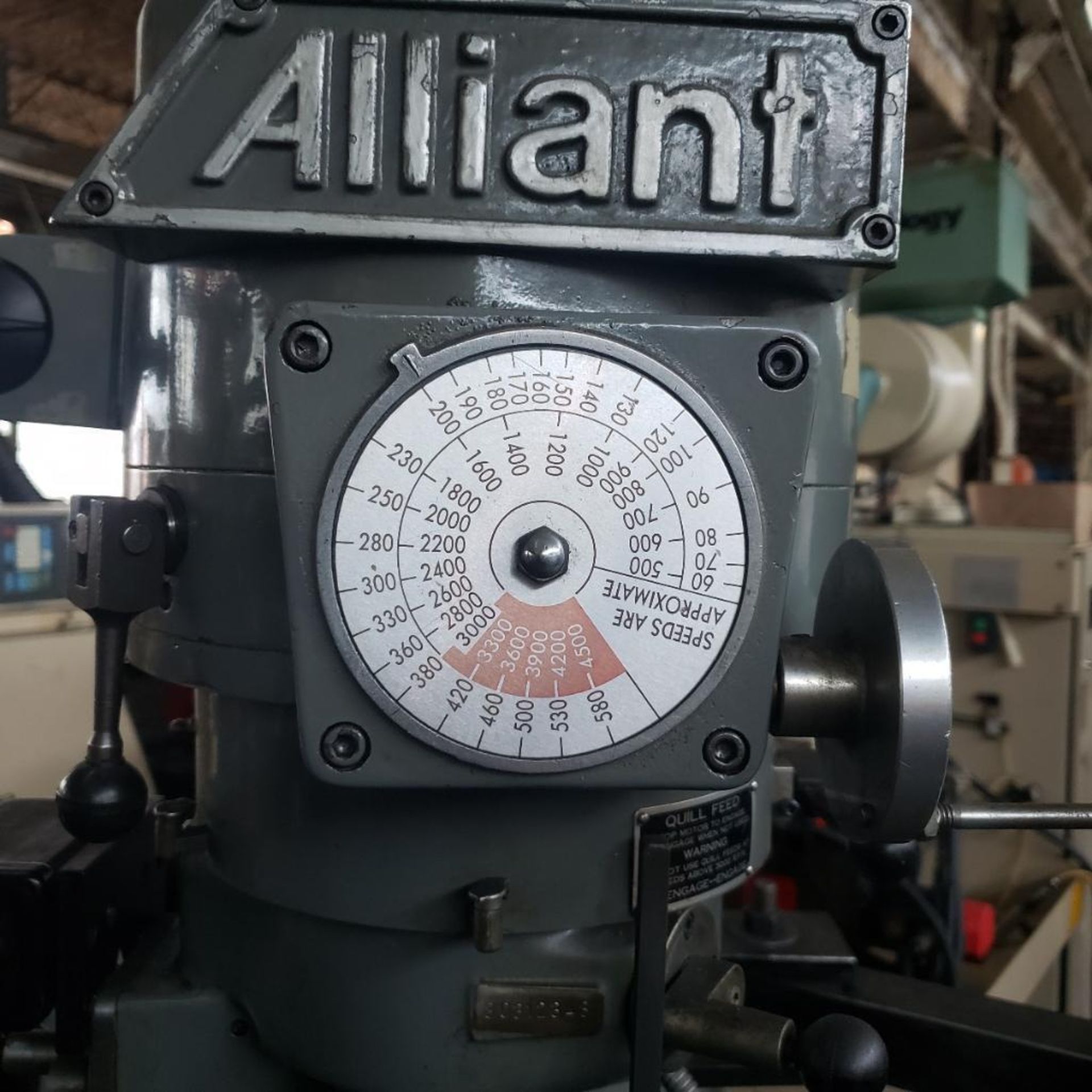Alliant 2hp Vertical Mill W/Prototrak Plus Control - Image 7 of 11