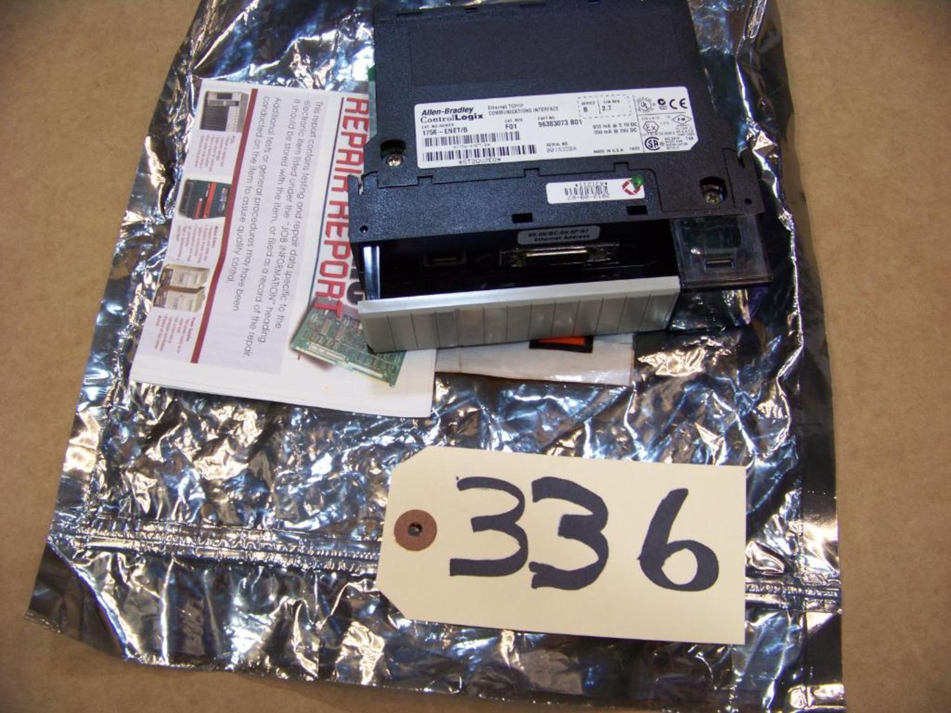 ALLEN BRADLEY 1756-ENET COMMUNICATIONS MODULE, REFURBISHED