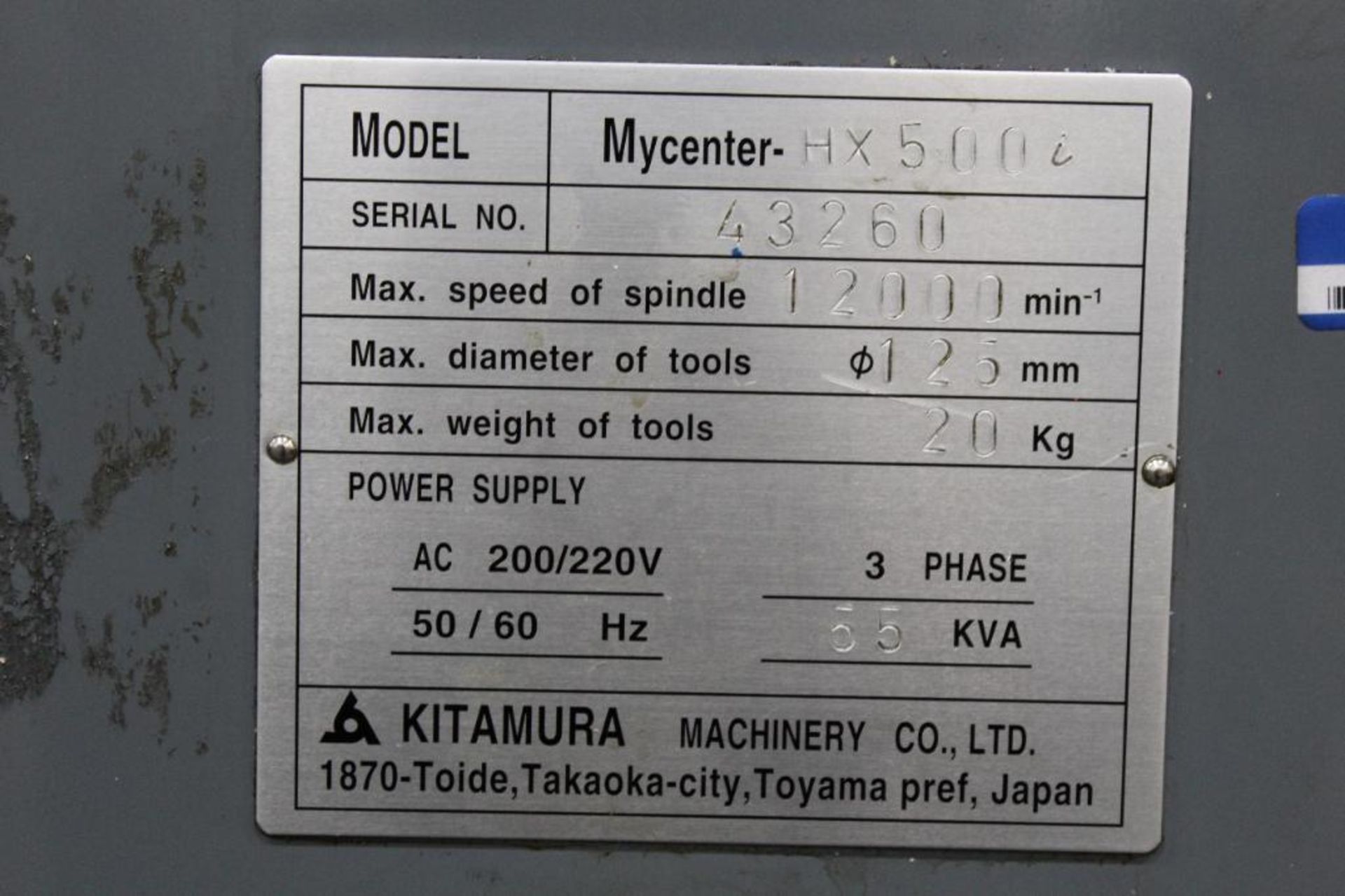 2004 Kitamura MyCenter HX500i Horizontal Machining Center with Fanuc Series 16i-MB Controller - Image 55 of 59