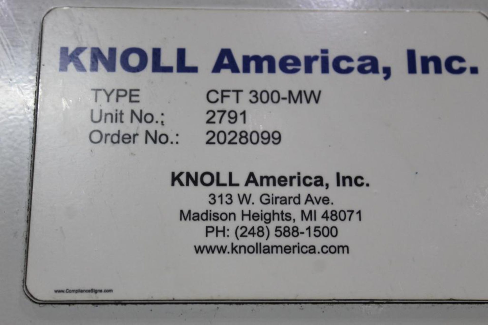 Knoll America Recirculating Chiller CFT 300-MW - Image 14 of 16
