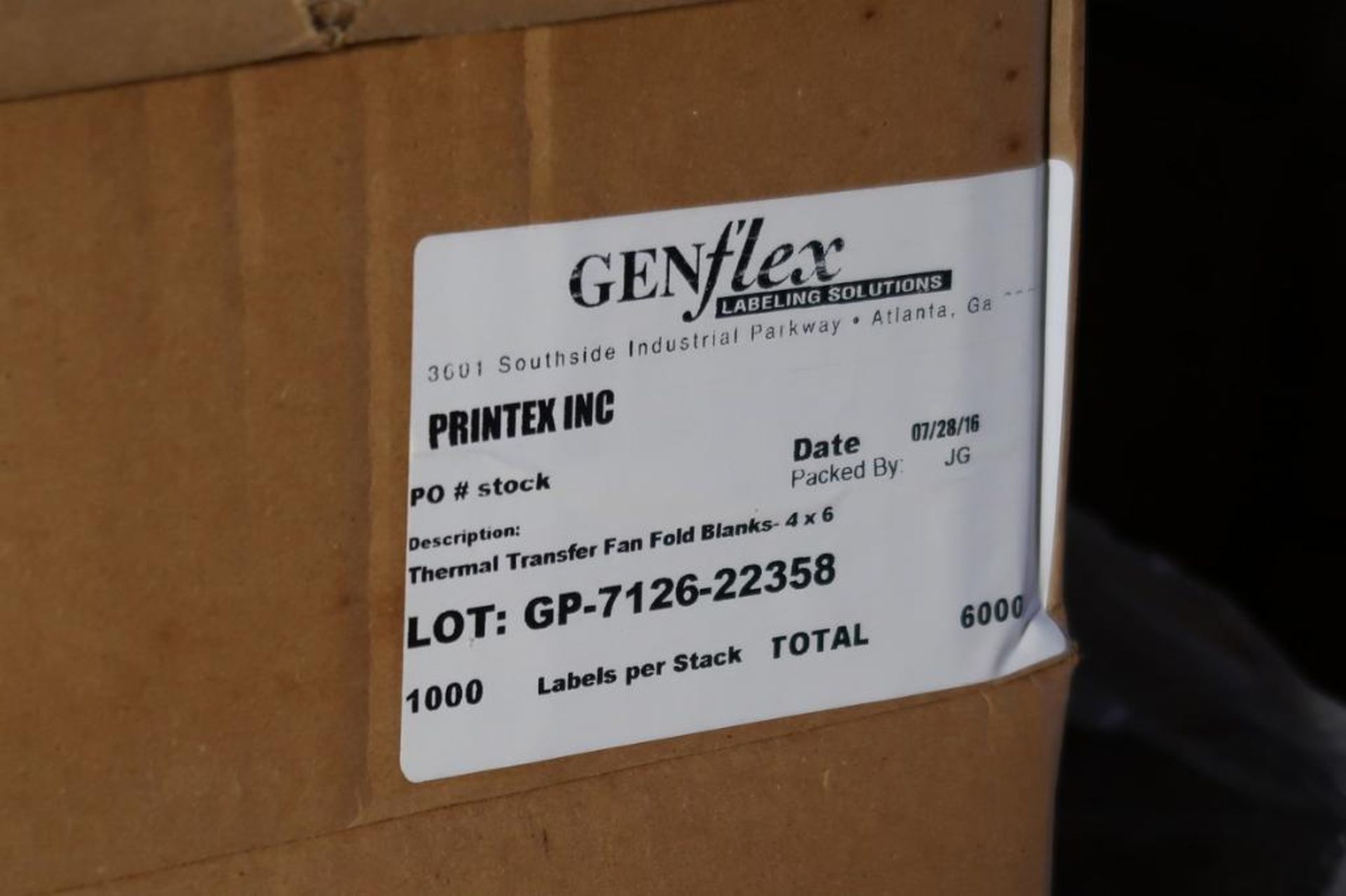 12 Pallets of GenFlex 8" x 3.5" Thermal Transfer Labels - Image 3 of 3