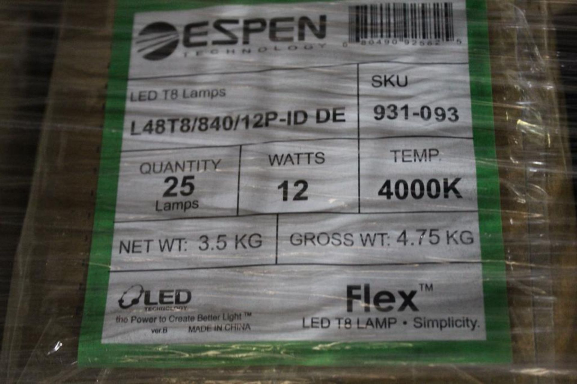 Pallet of Espen LED T8 Lamps 48" ( All Boxes Are Open, Possibly Used) - Image 7 of 7