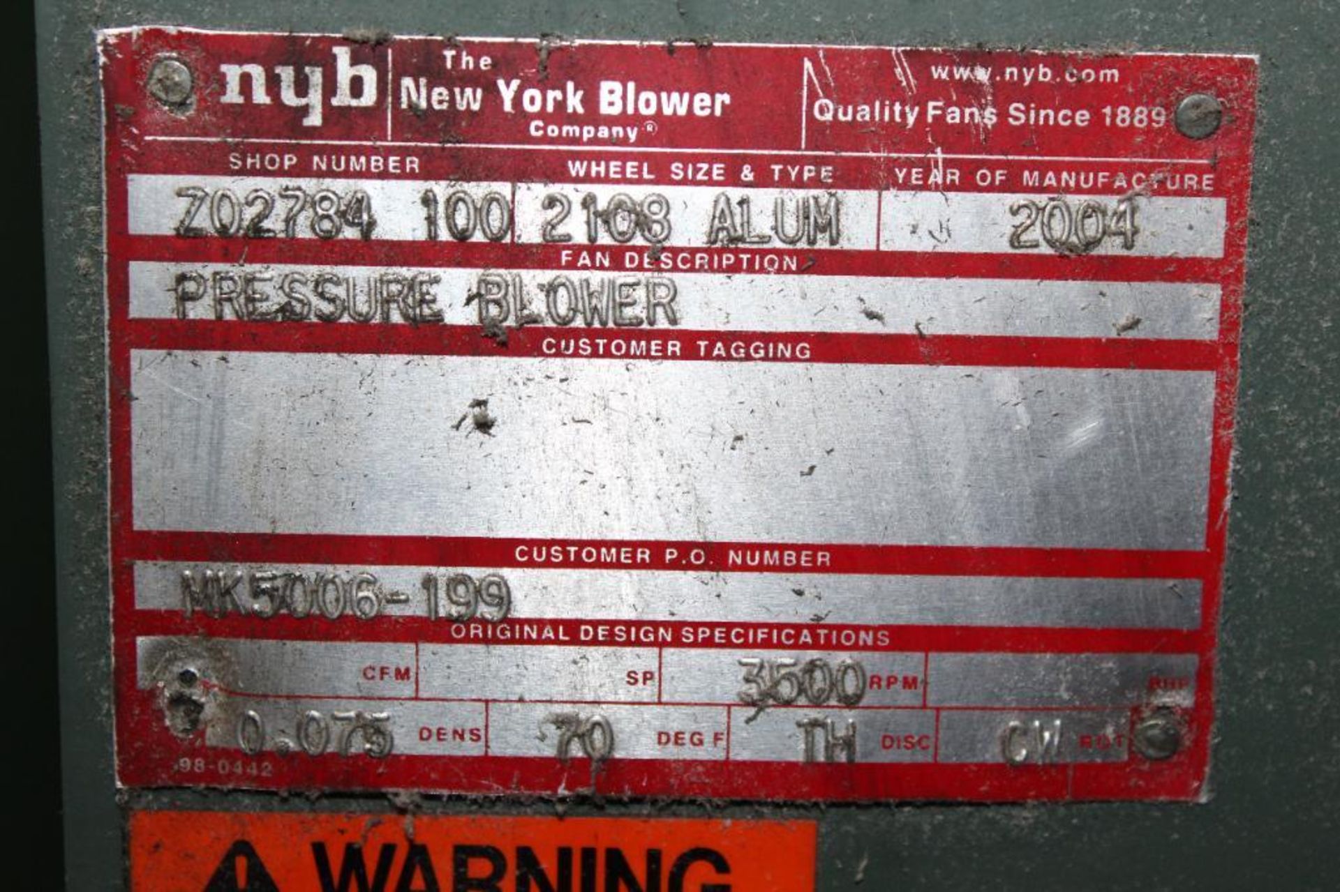 NYB Pressure Blower Stand (No Motor) - Image 3 of 3