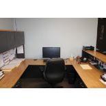 U-Shape Reception Desk with Counter and Cabinets - Artoplex TC-REB2448-MHO/OHO-F