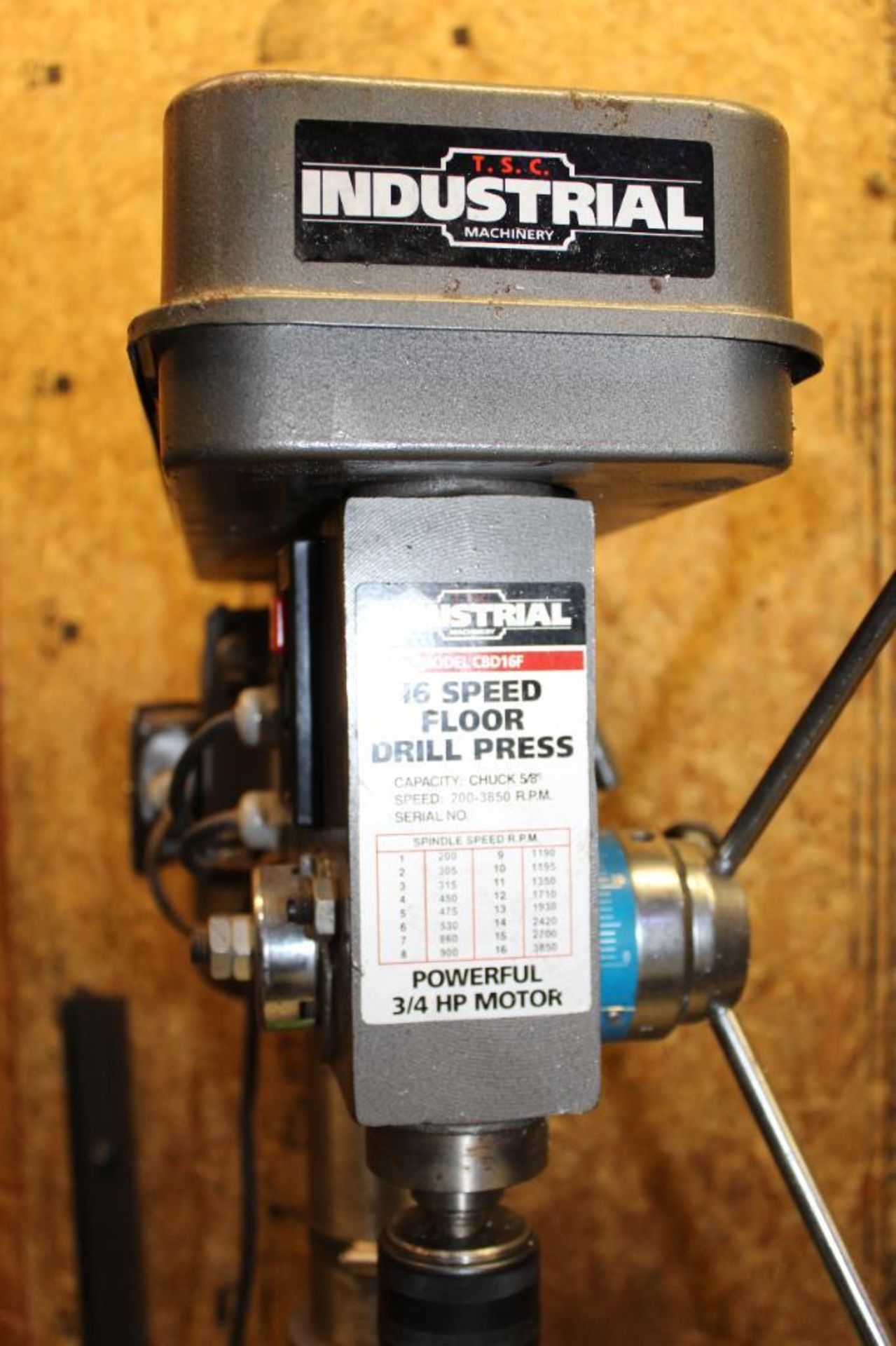 T.S.C. Industrial Machinery 16 Speed Floor Drill Press Model CBD16F - Image 4 of 8
