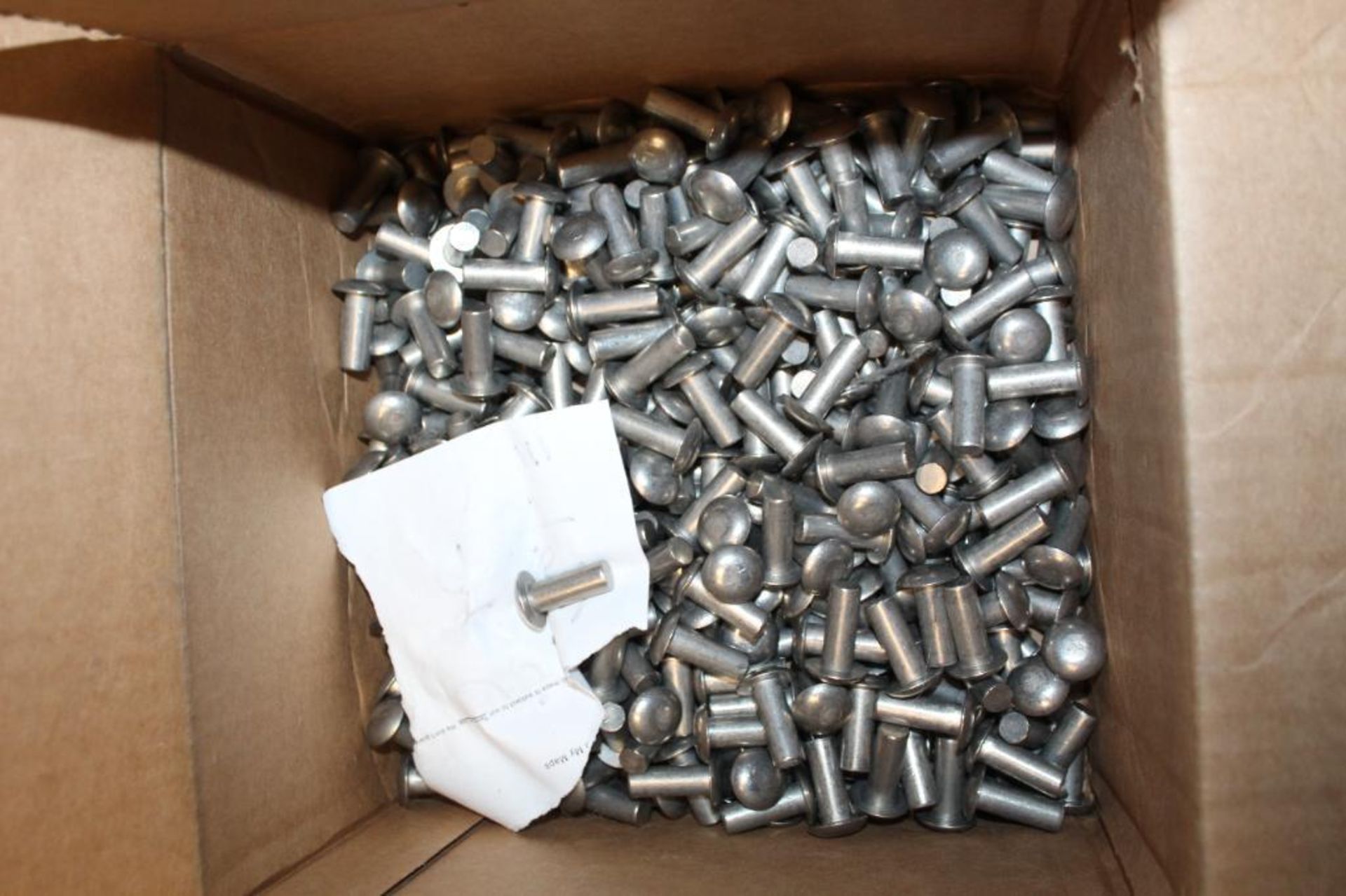 Lot of (9) Boxes and (1) Blue Bin of Assorted Pins, Bolts, Washers and Nuts