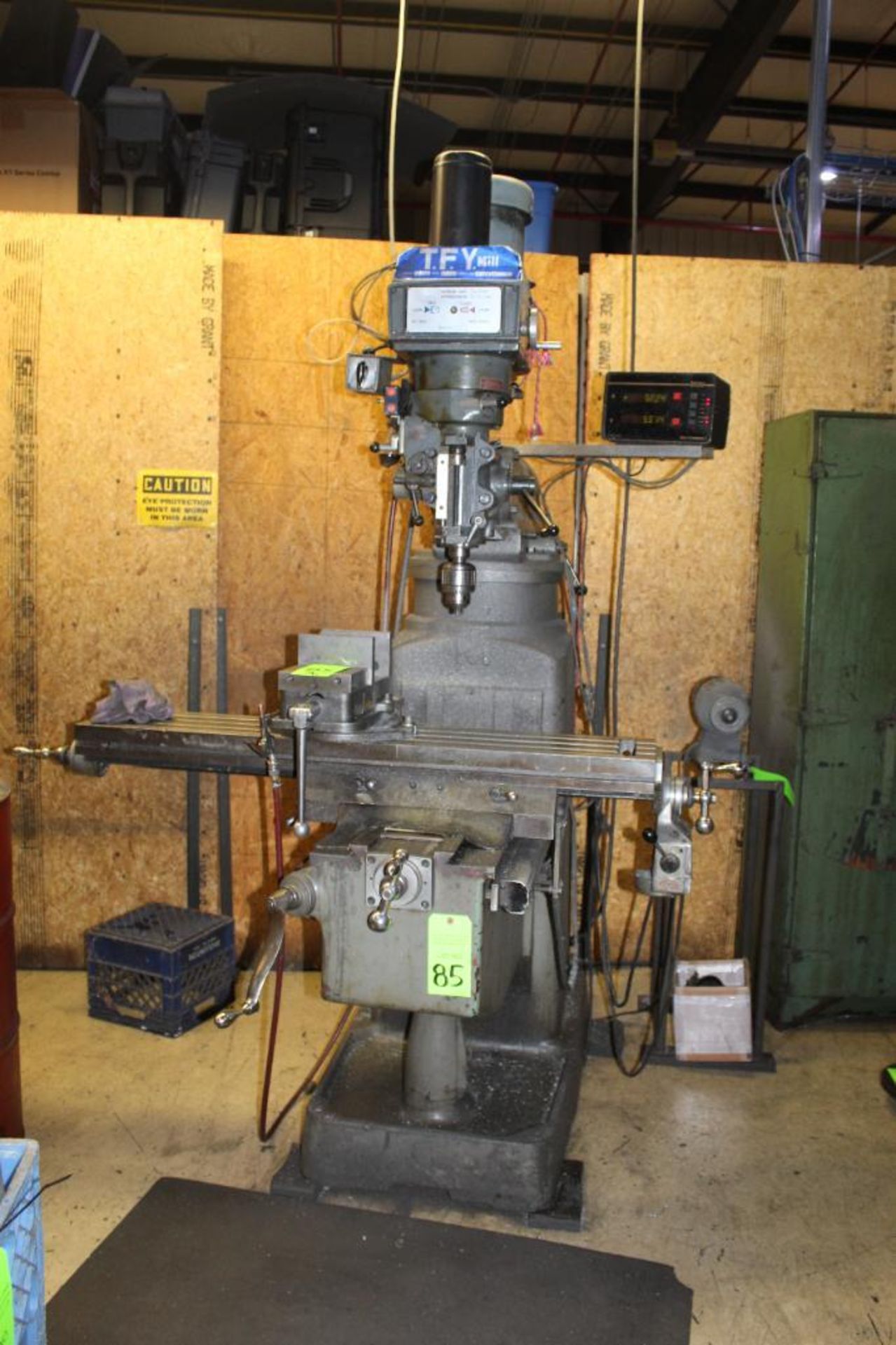 1988 T.F.Y. Lincoln Knee Mill Model 19X9 with 2-Axis Sorgon Digital Readout - Image 3 of 15