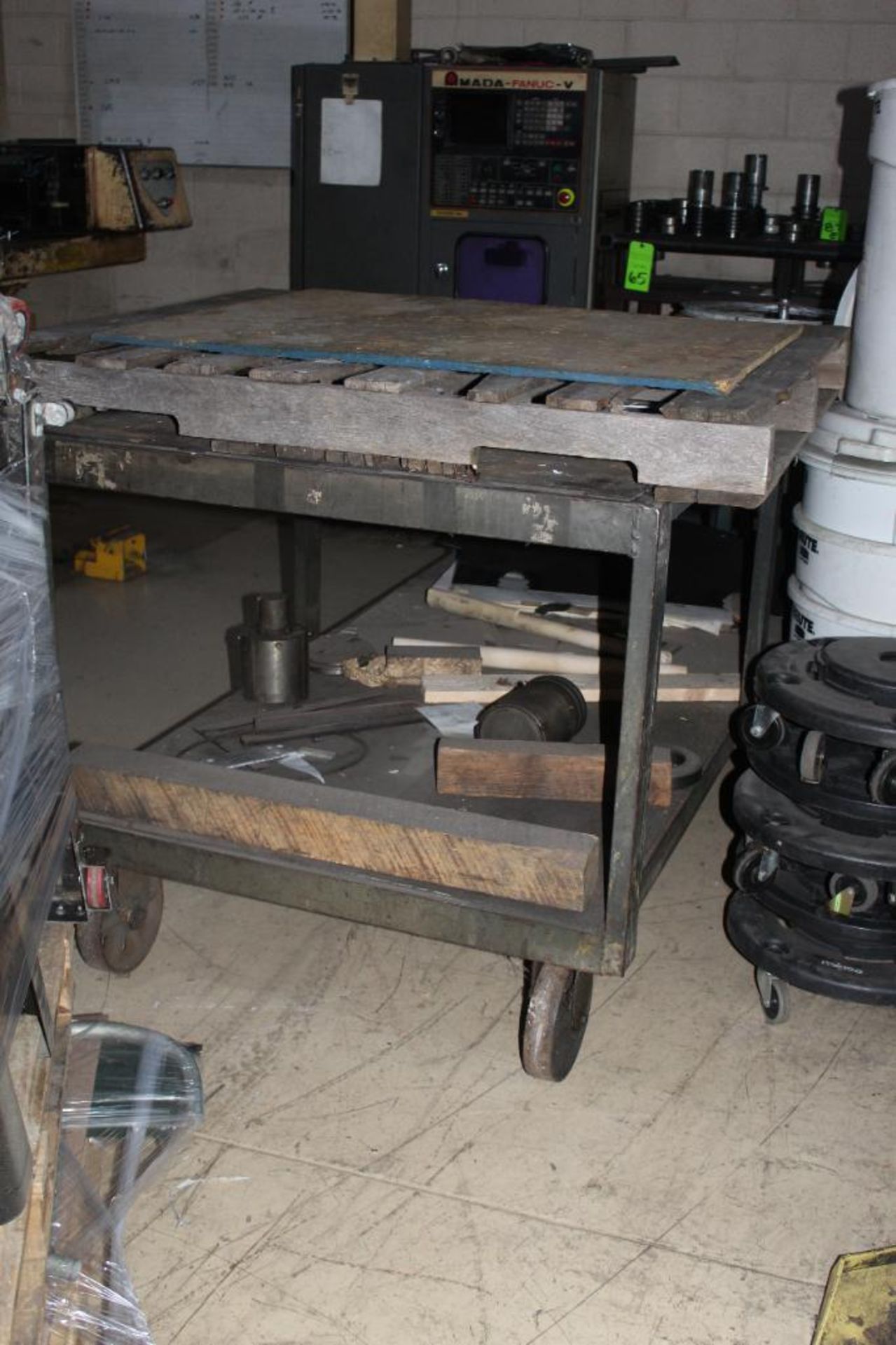Rolling Table Cart 80"x36.5"x36.5" - Image 3 of 3