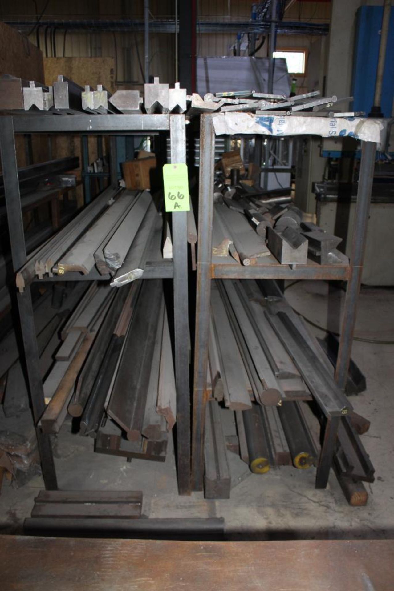 Lot of (2) Steel Racks With Contents