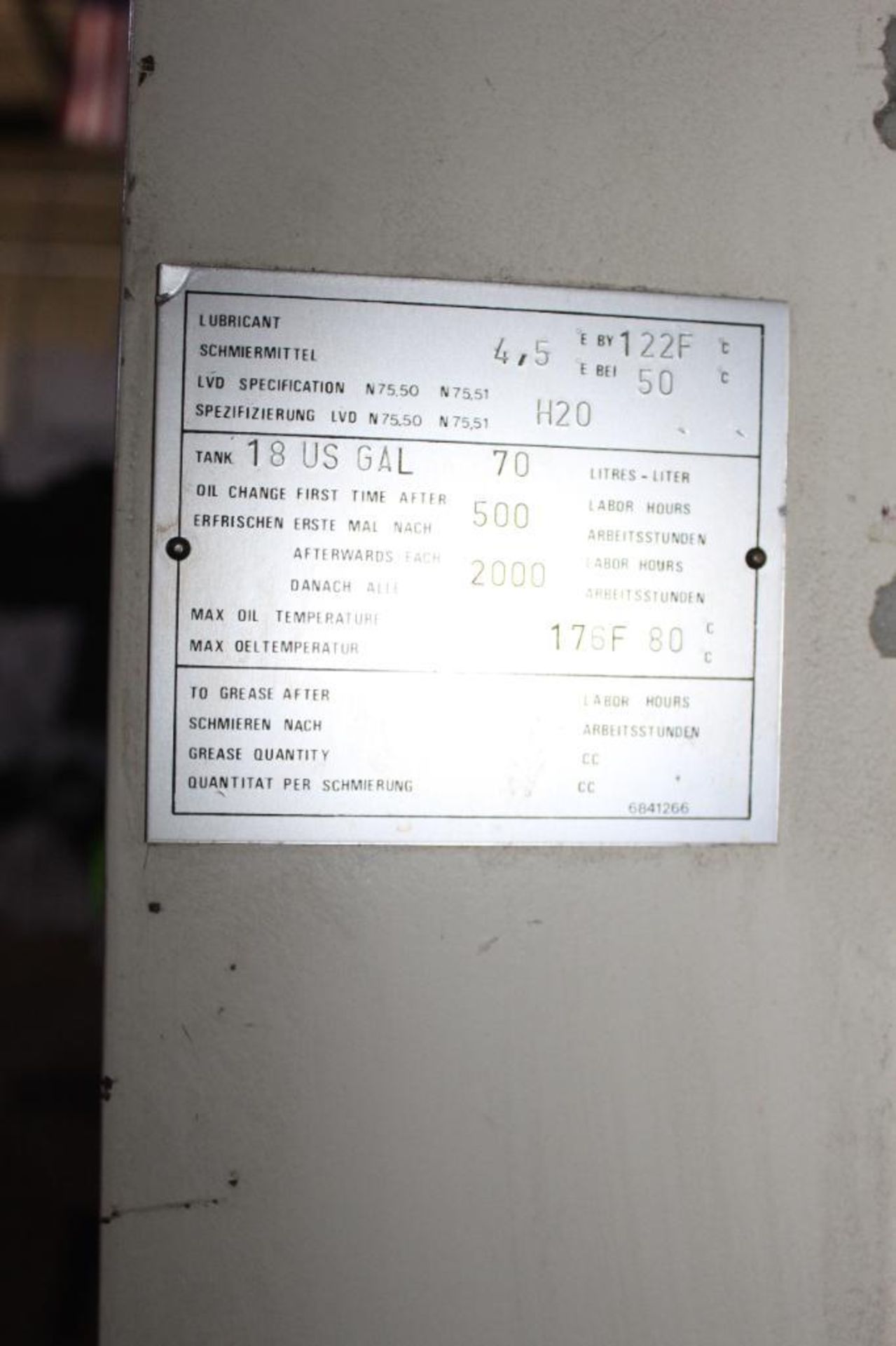 1993 LVD Hydraulic Press Brake Model 45JS06 With Hurco AutoBend 7 CNC Back Gage - Image 13 of 16