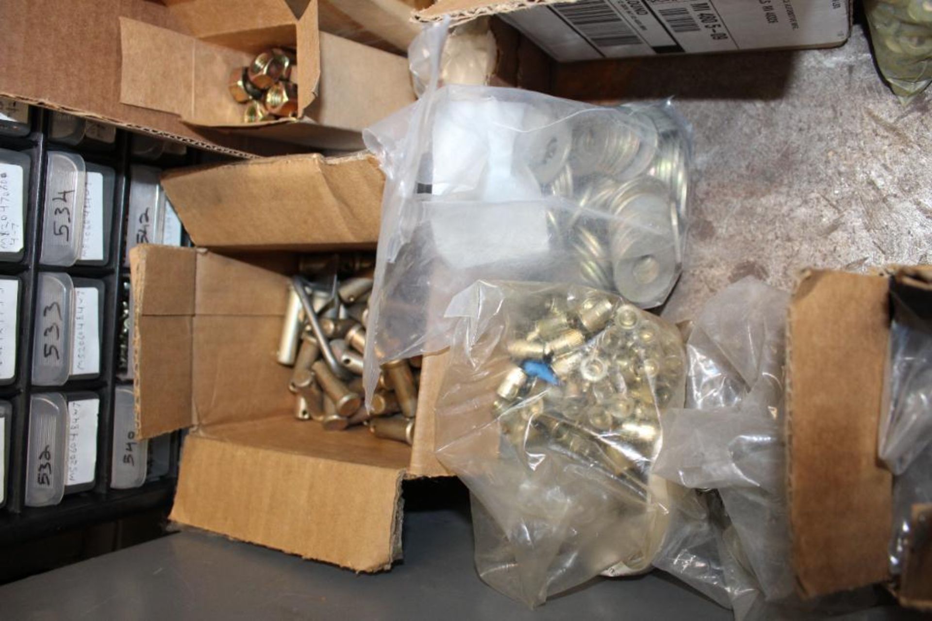Lot of Assorted Pins, Nuts, Washers, Bolts, and S Hooks - Image 5 of 9