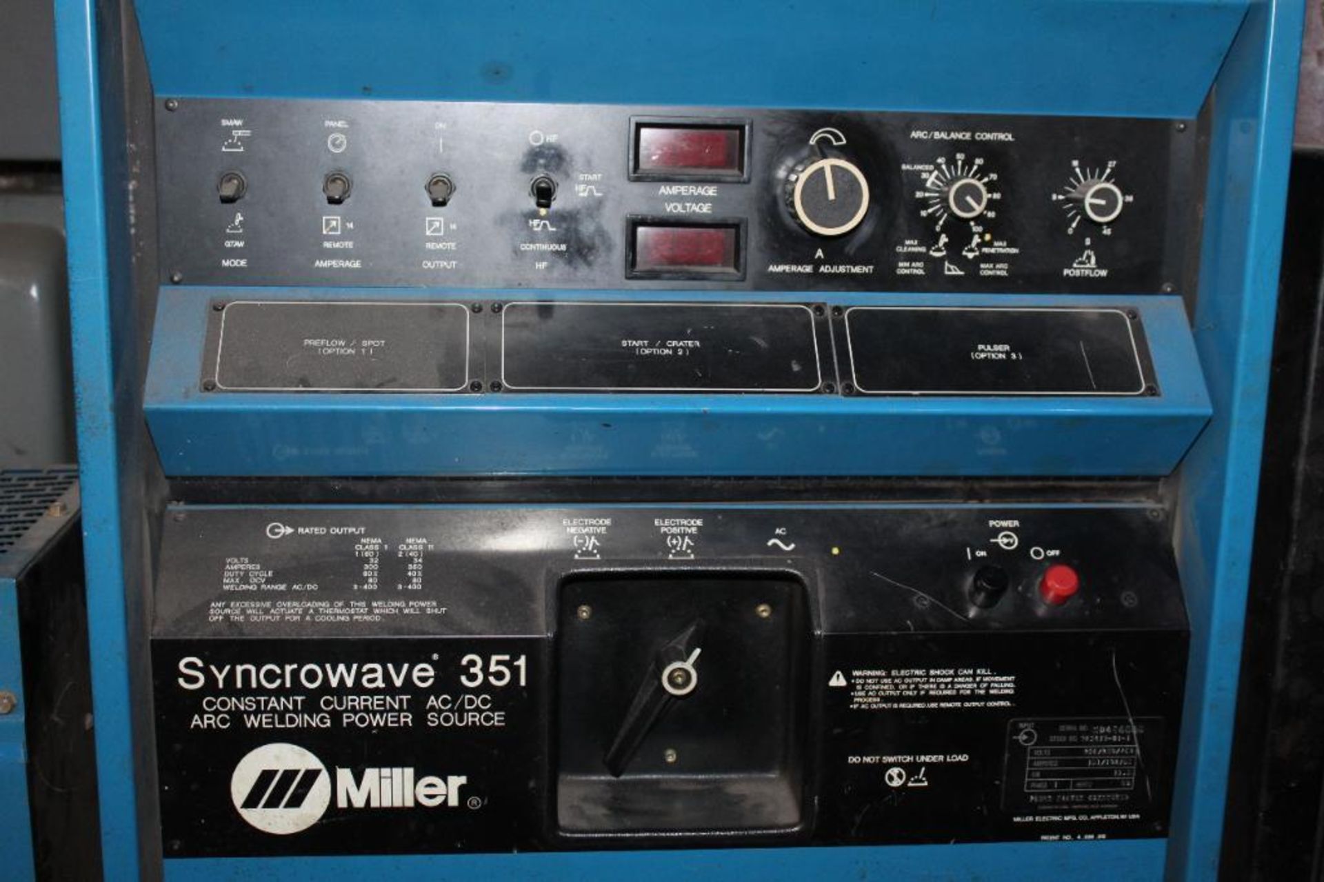 Miller Syncrowave 351 Constant Current AC/DC Arc Welding Power Source W/ Miller Watermate 1A Cooling - Image 4 of 12