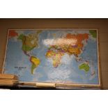 Lot of (2) Corkboards and (1) World Map