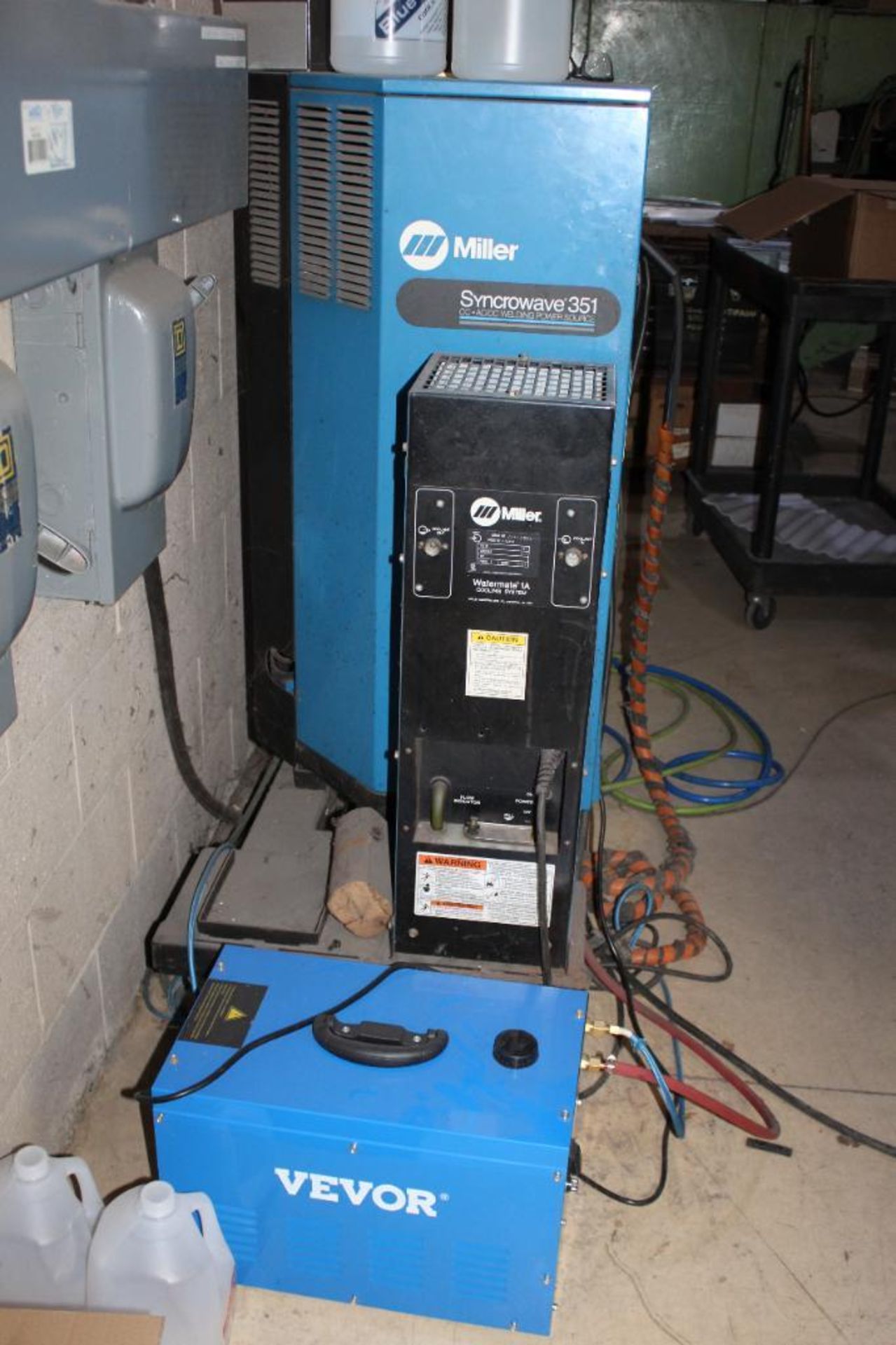 Miller Syncrowave 351 Constant Current AC/DC Arc Welding Power Source W/ Miller Watermate 1A Cooling - Image 7 of 12
