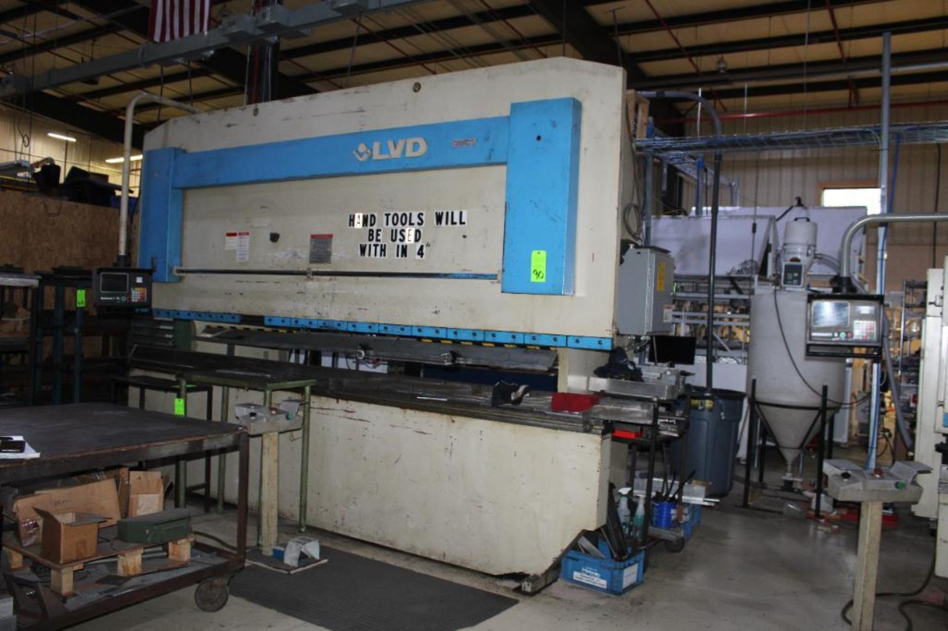 1995 LVD Hydraulic Press Brake Model 180JS13 Equipped With Hurco AutoBend 7 CNC Back Gage