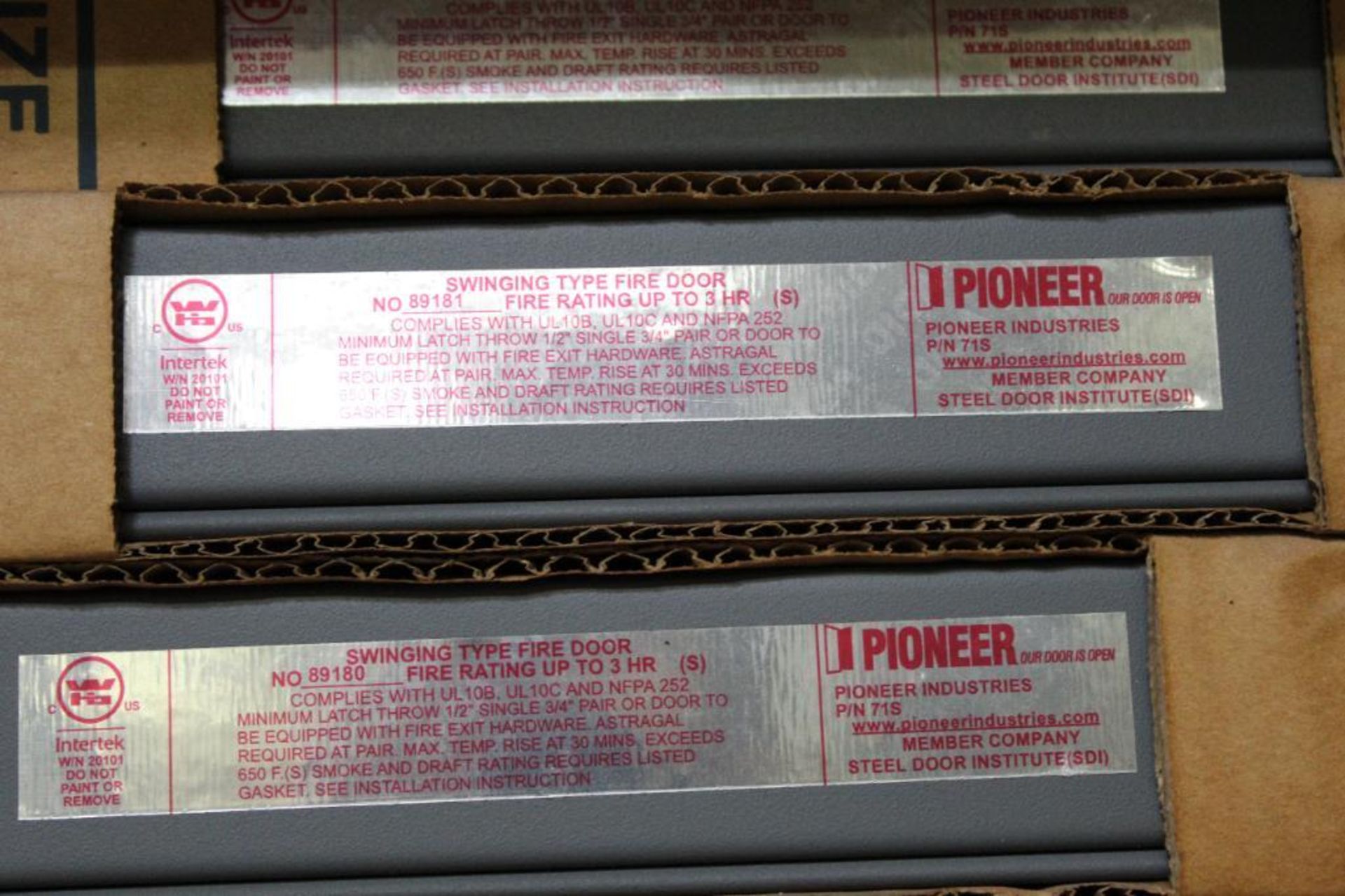 Lot of (12) 7' Pioneer Fire Rated Doors Hollow Metal - Image 5 of 8