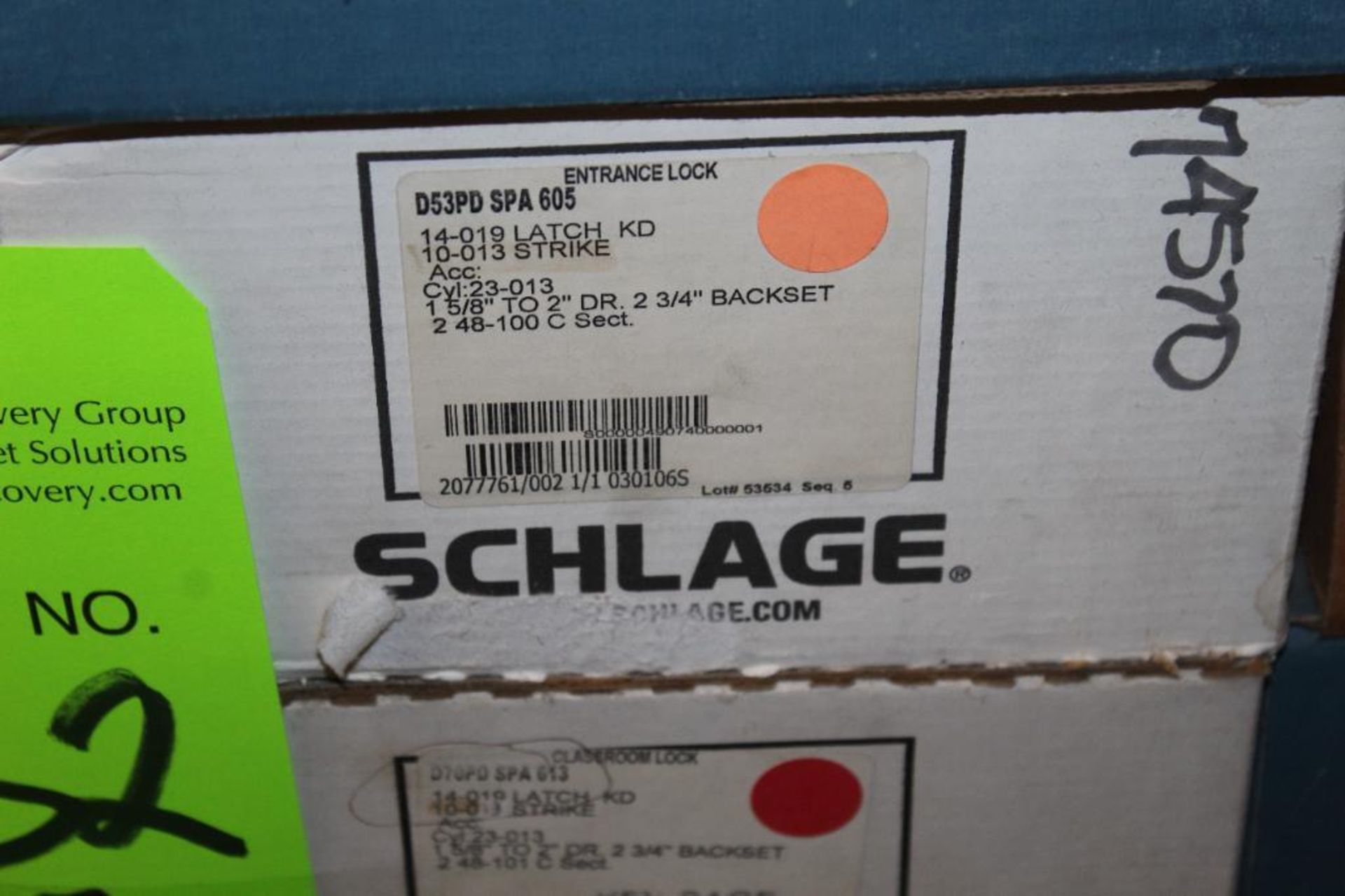 Lot of (11) Schlage Locks with Box of Misc. Schlage Dead Latches - Image 7 of 12