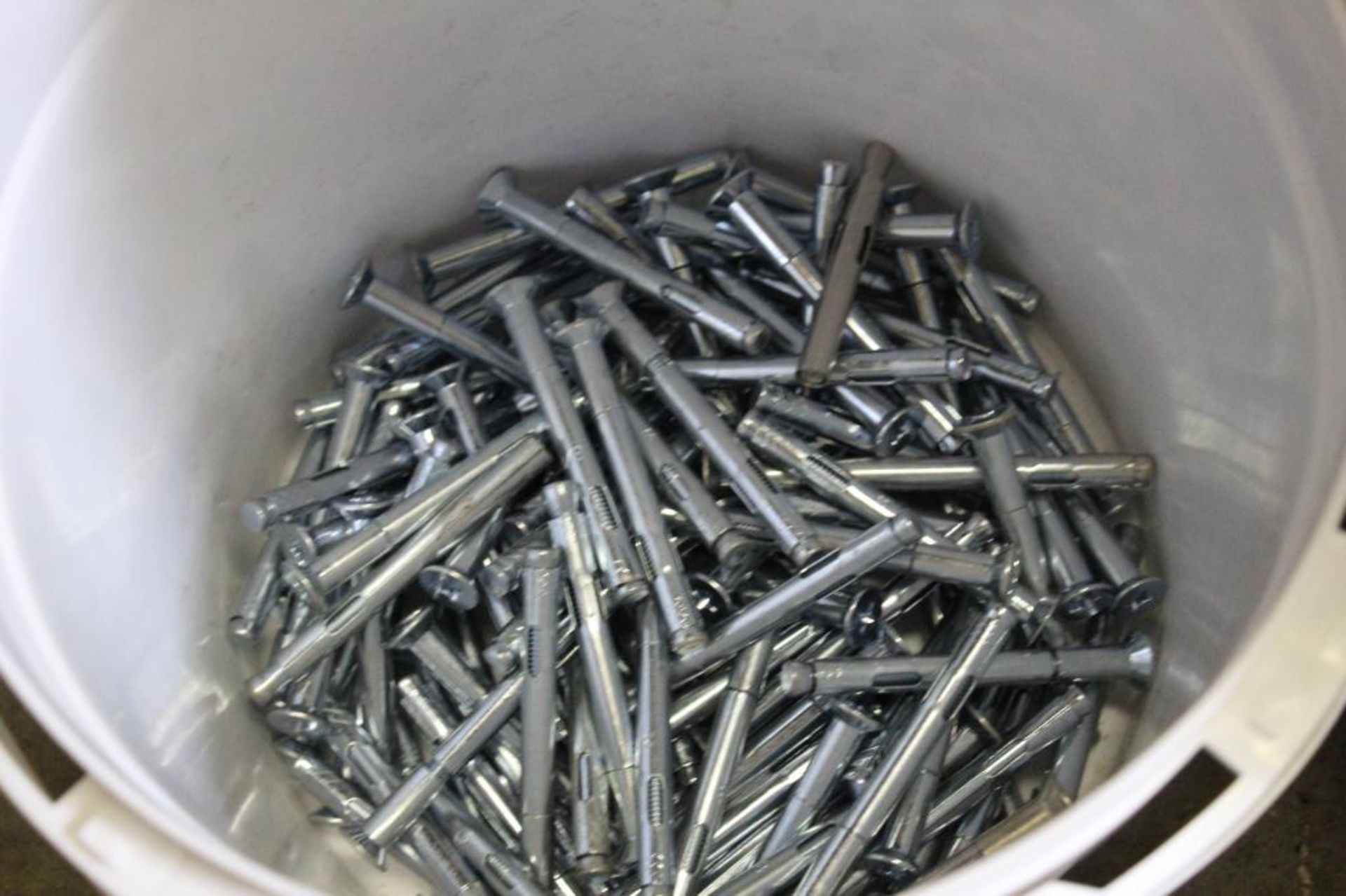 Lot of (4) Buckets of Hardware-Lag Screw Anchors - Image 5 of 6
