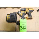 DeWalt Cordless Drill and Impact w/(2) Batteries and (1) Charger