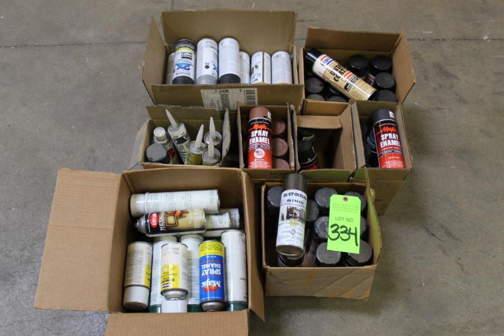 Lot of (8) Boxes of Spray Paint