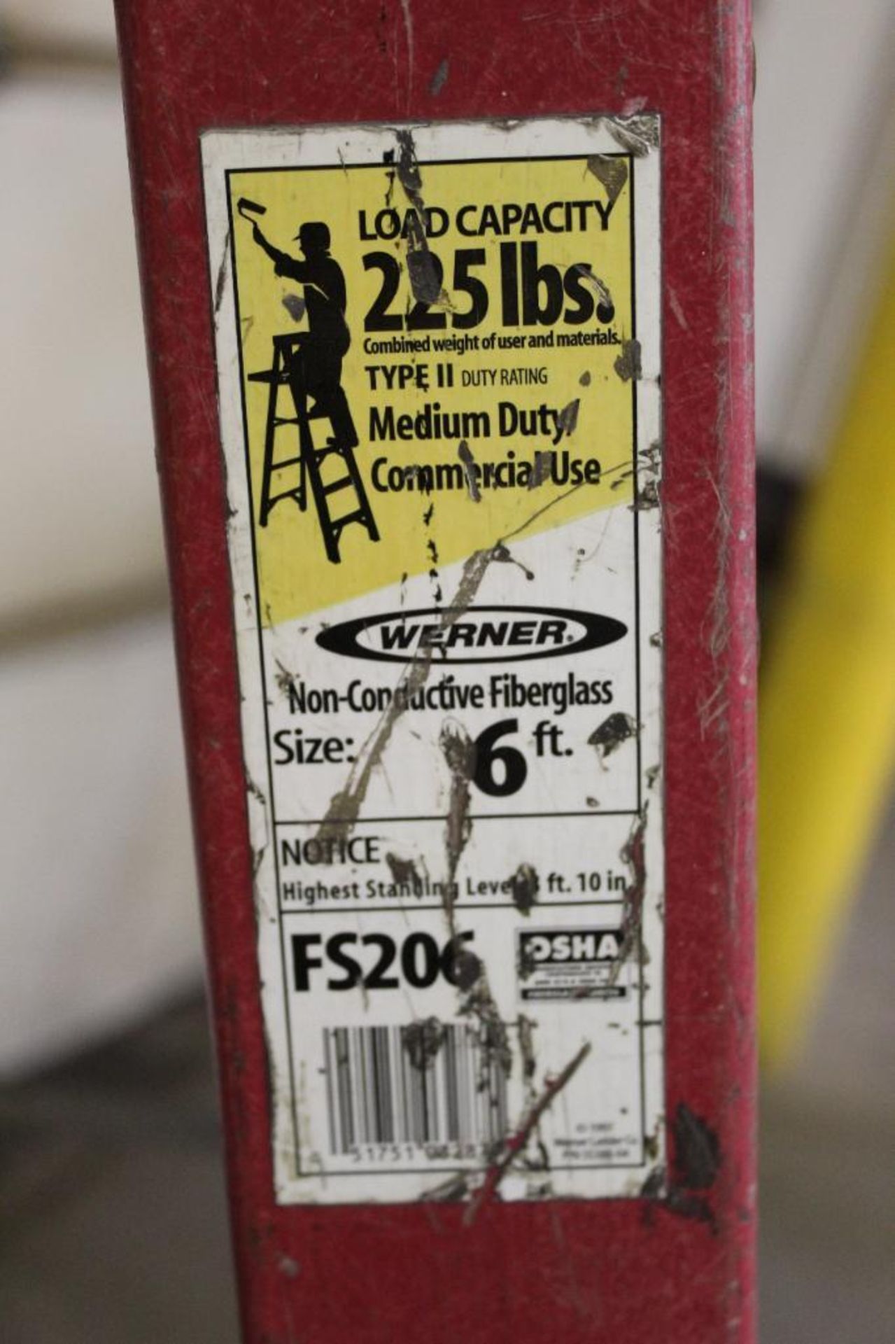 Werner 6' Ladder Model FS206 - Image 3 of 3