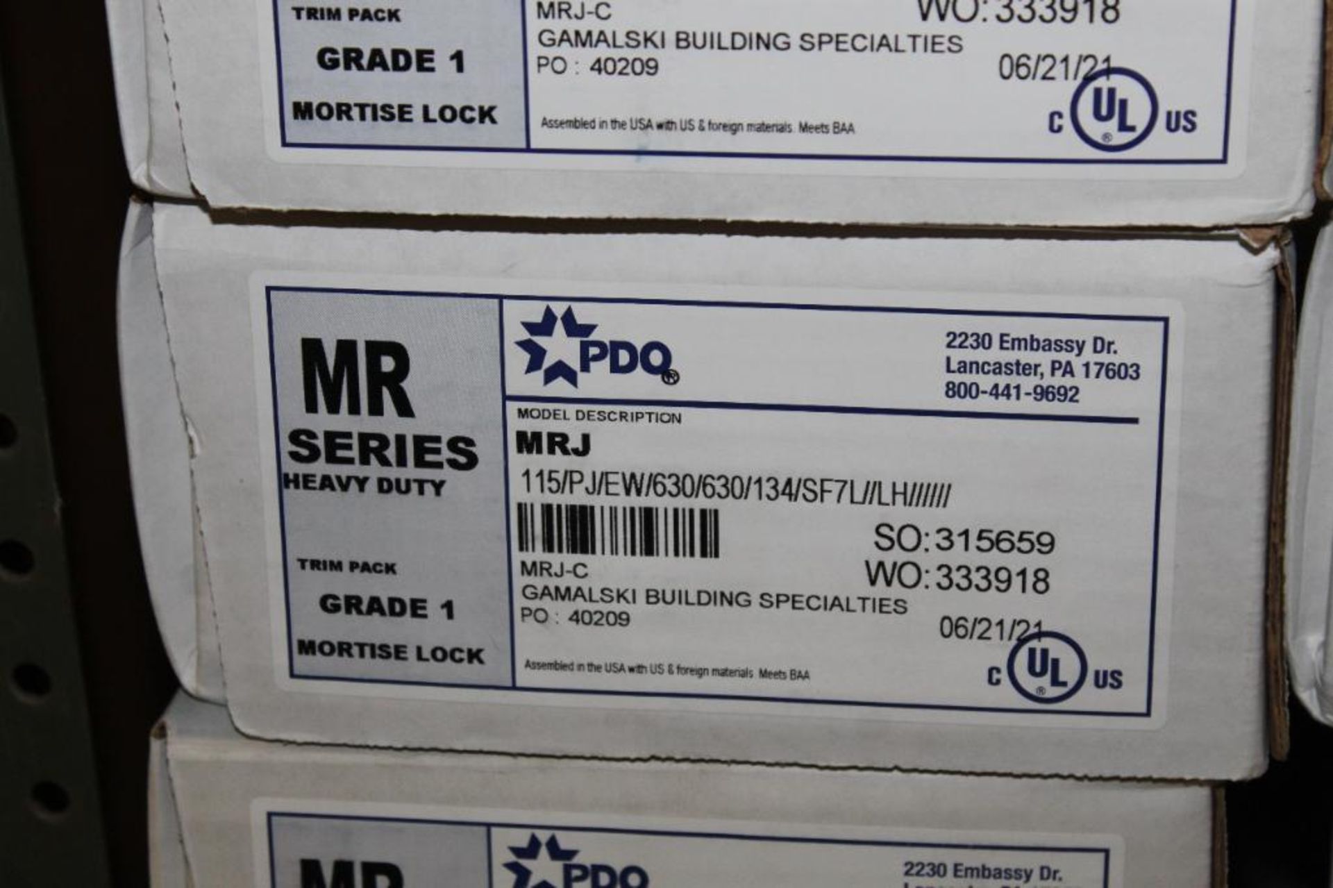 Lot of (16) PDQ Model MR115 Mortise Locks - Bild 3 aus 9