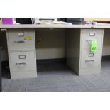 Lot of (3) Two Drawer Hon File Cabinets