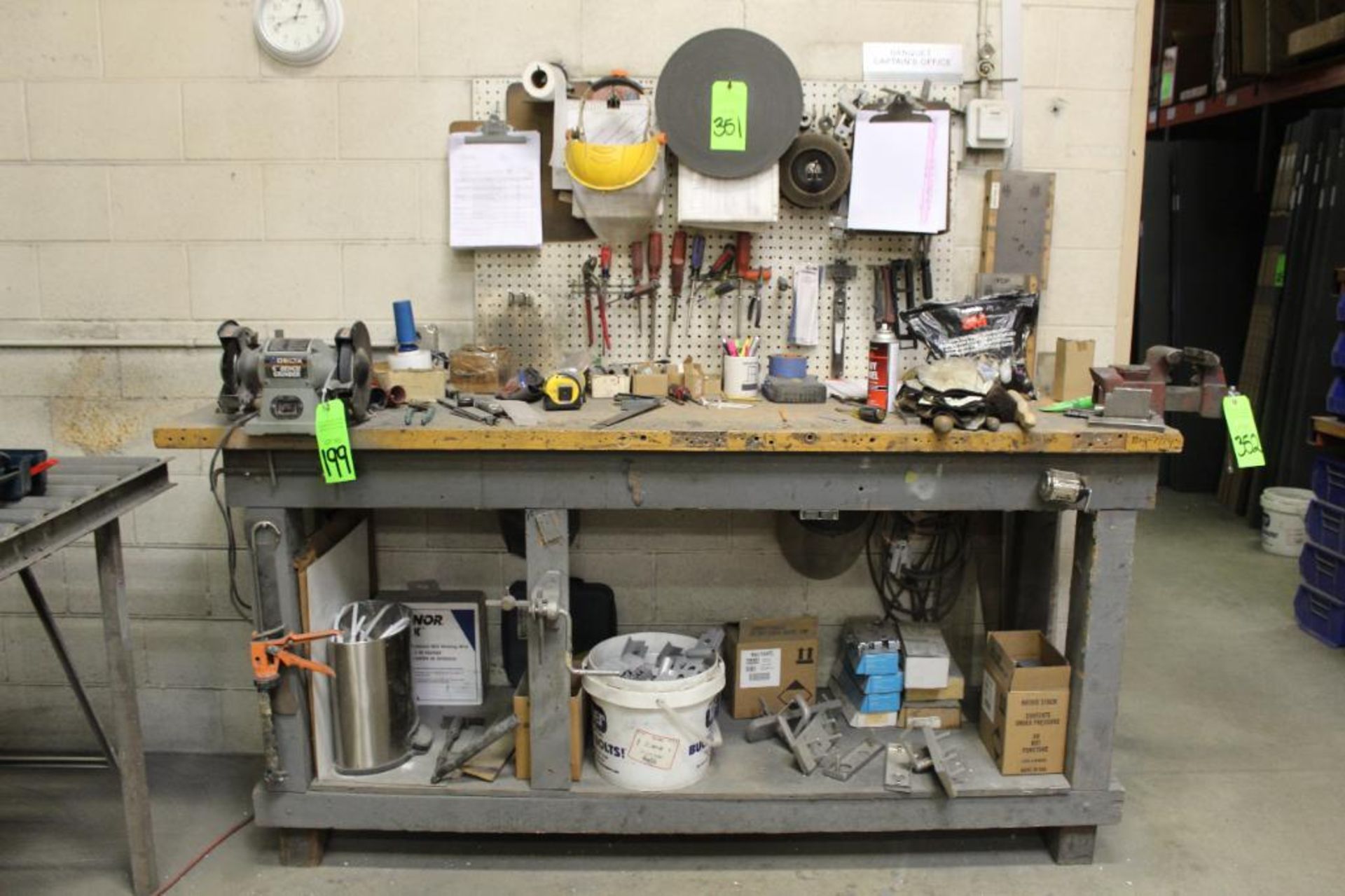 Contents of Work Bench to Inlcude Hand Tools, Holesaws, Tape Measures and Brackets - Image 3 of 10