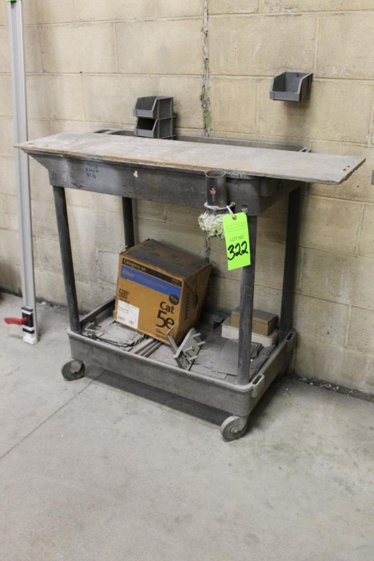 Shop Cart with Misc. Steel Contents