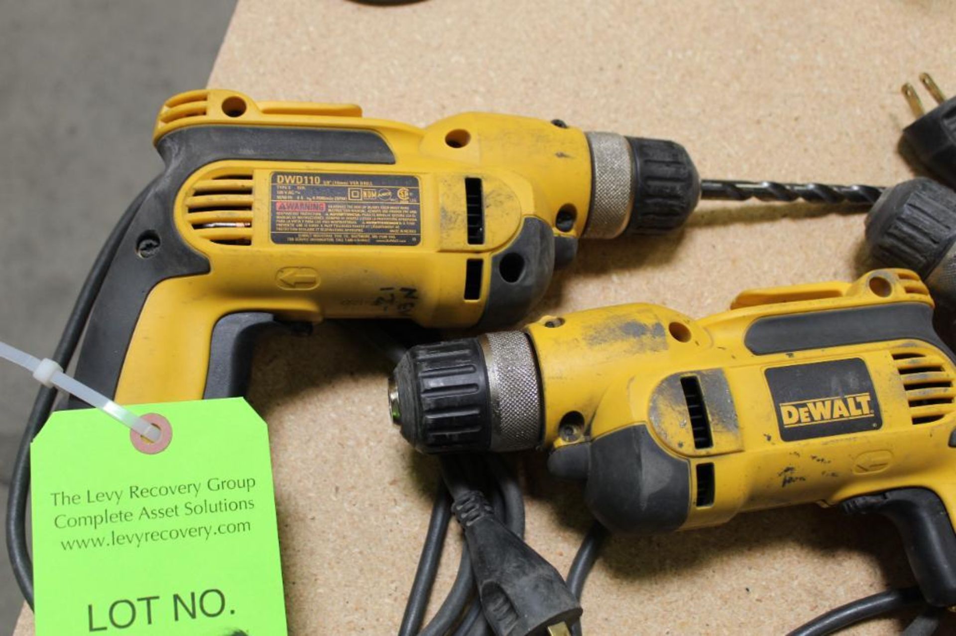 Lot of (2) DeWalt and (1) Ridgid Corded Drills - Image 4 of 5