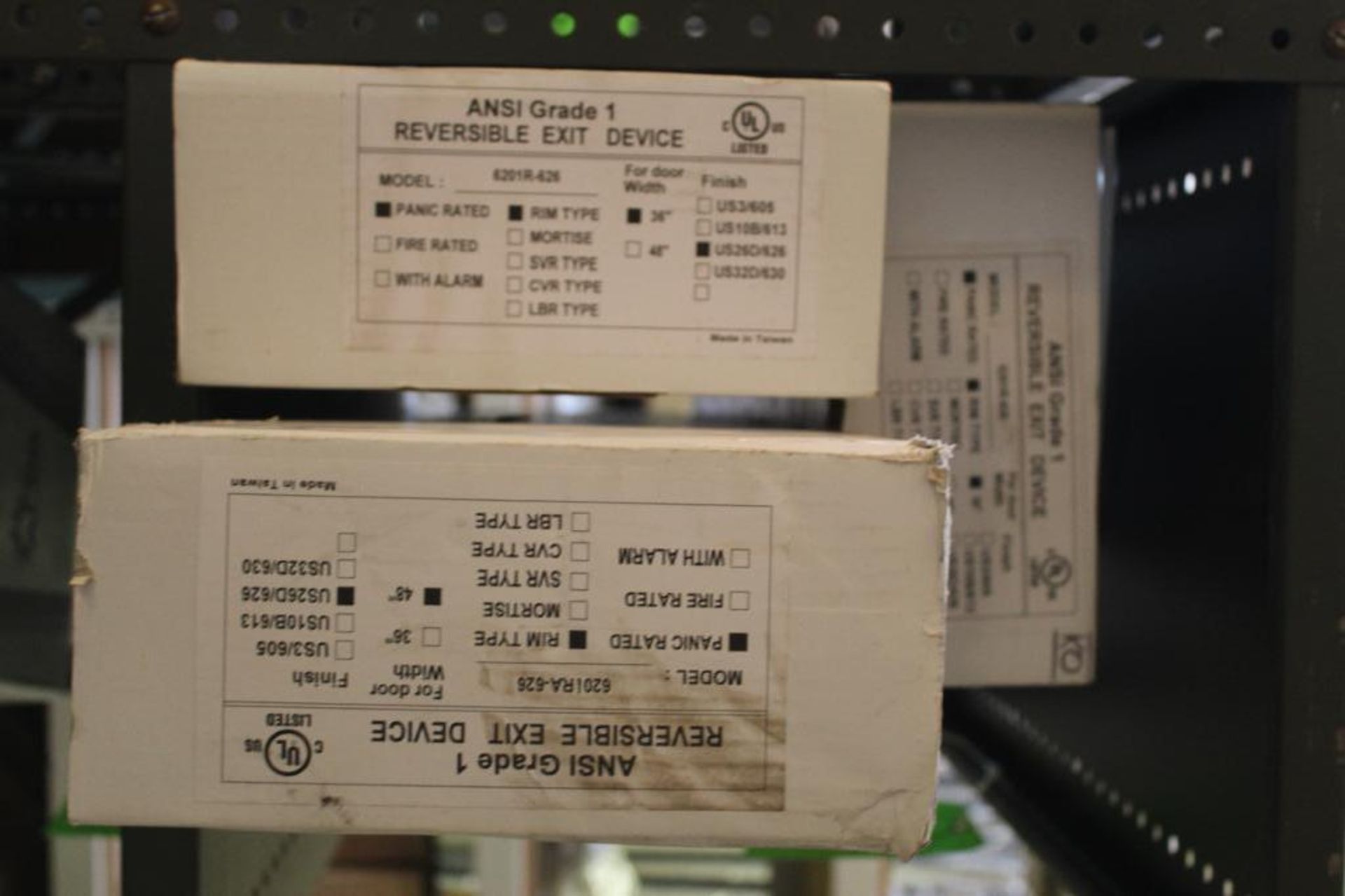 Lot of (3) PDQ Reversible Exit Devices Models: 6201R-626 36", 6201R-630 36" and 6201RA-626 48" - Bild 5 aus 7