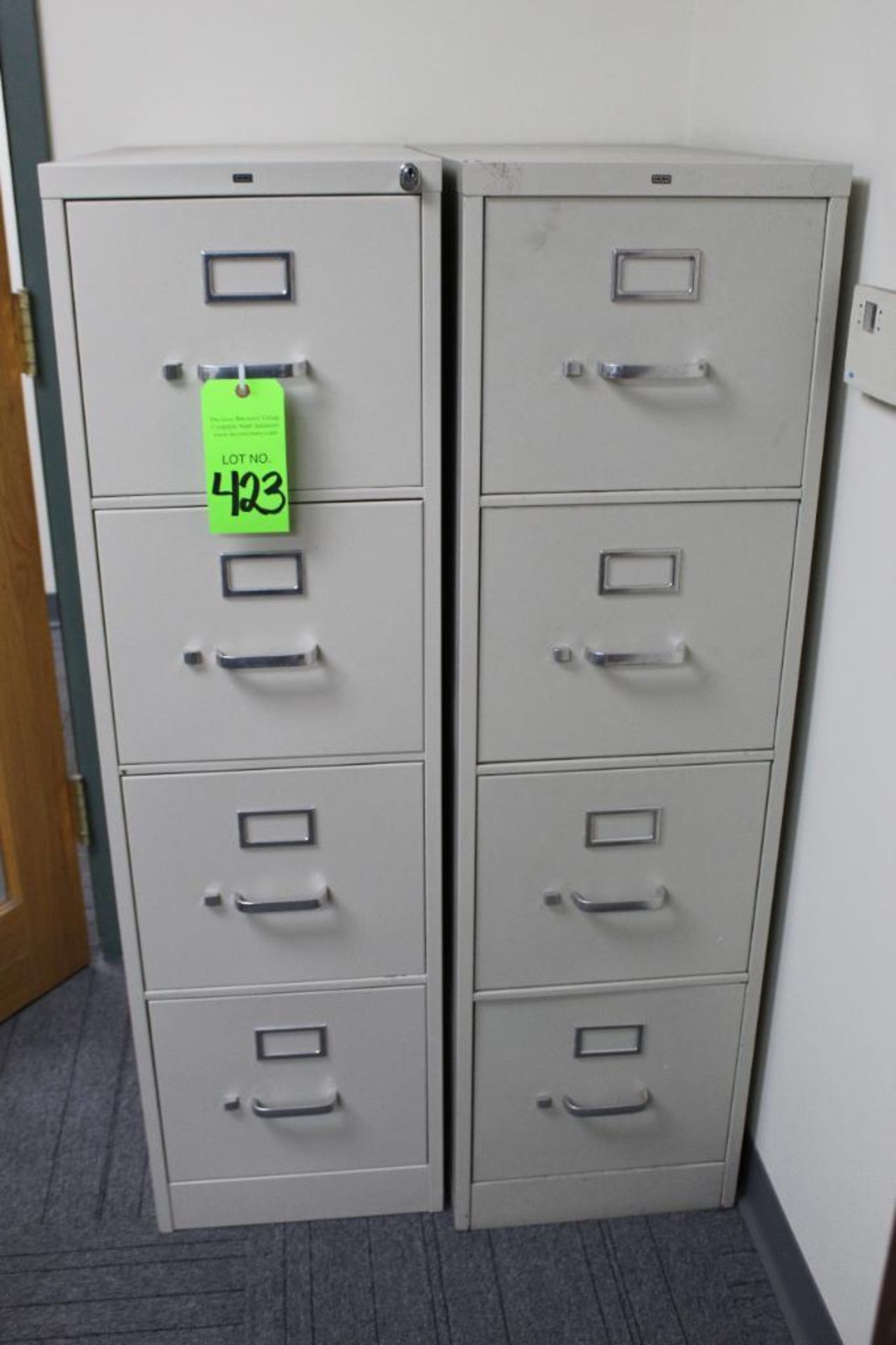 Lot of (2) Four-Drawer Hon File Cabinets