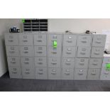 Lot of (7) Four-Drawer File Cabinets