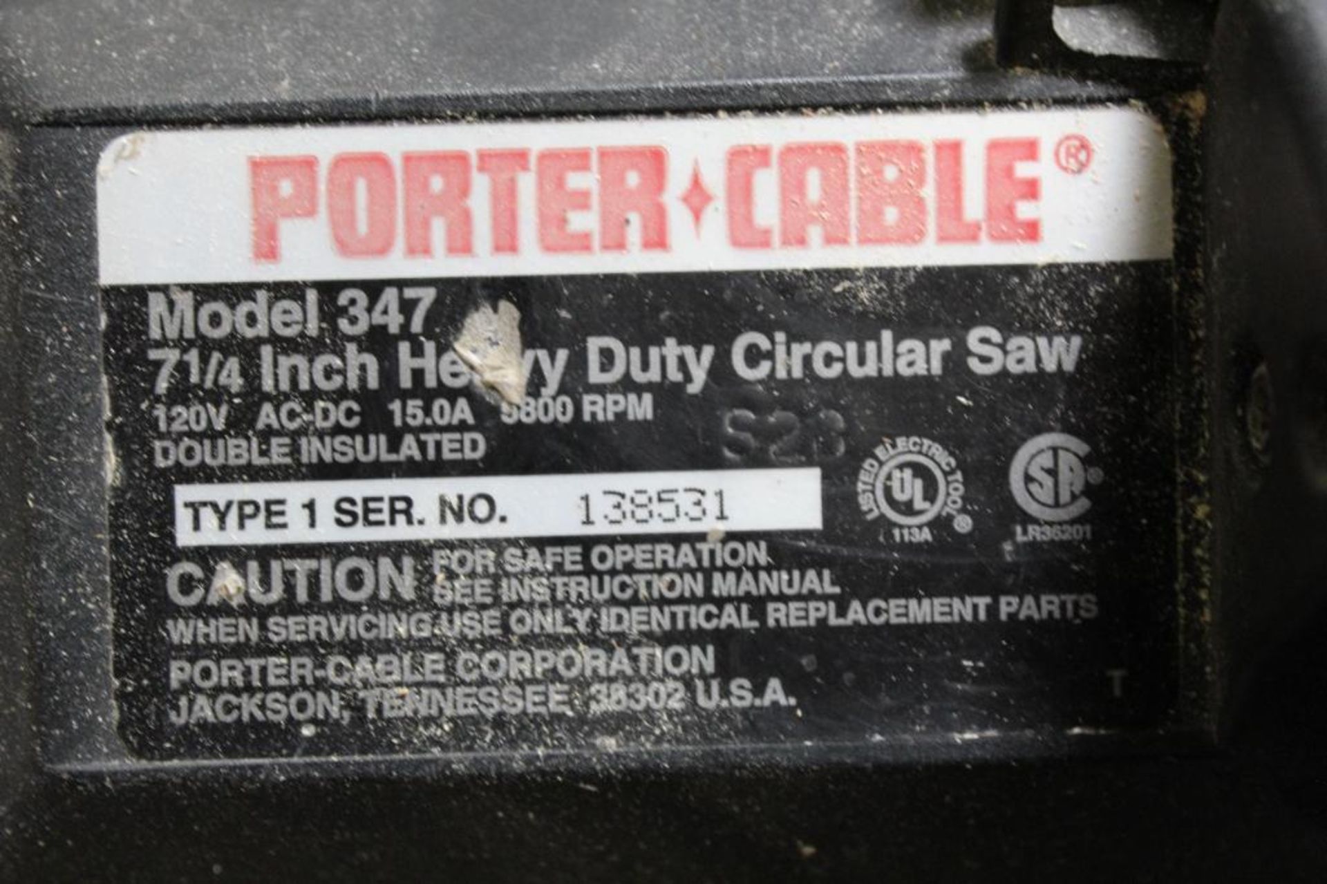 Porter Cable Circular Saw 7-1/4" Model 347 - Image 6 of 6