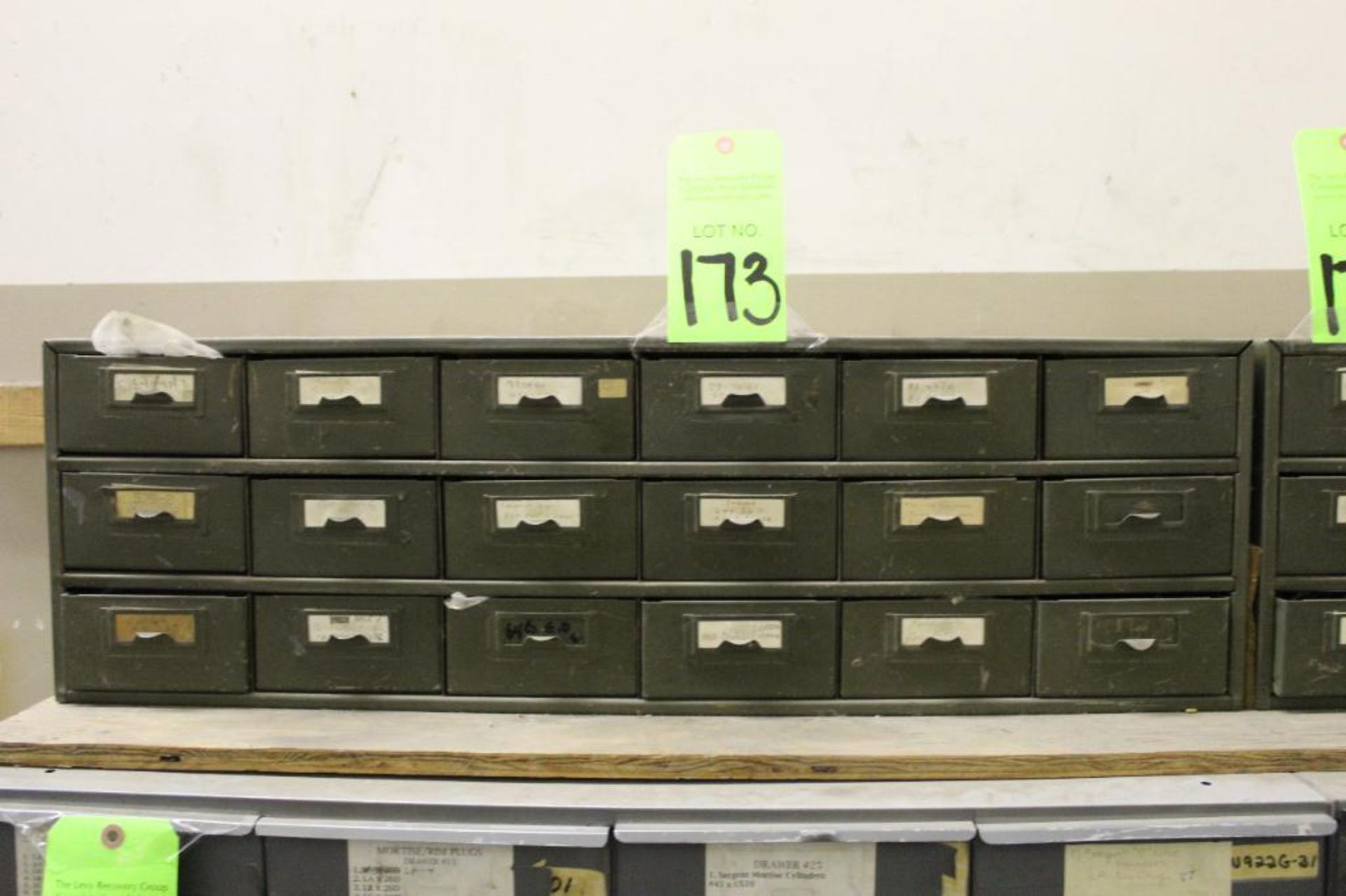 18-Drawer Organizer With Contents to Include Strikes and Spindles