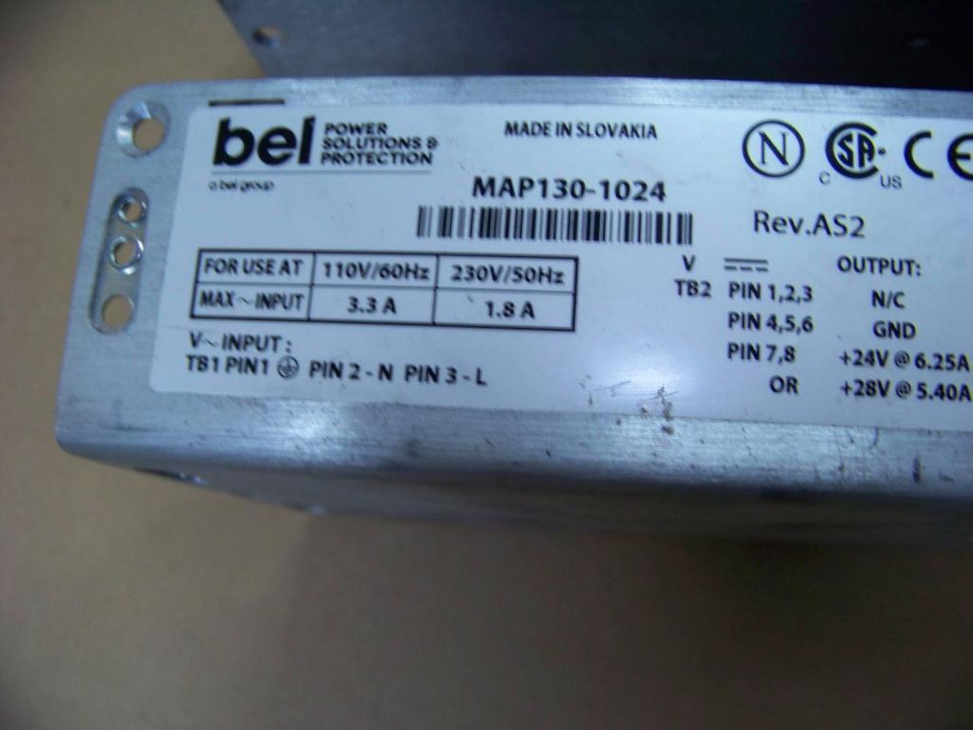 4 - POWER ONE 24V POWER SUPPLIES, # MAP130-1024 - Image 3 of 4