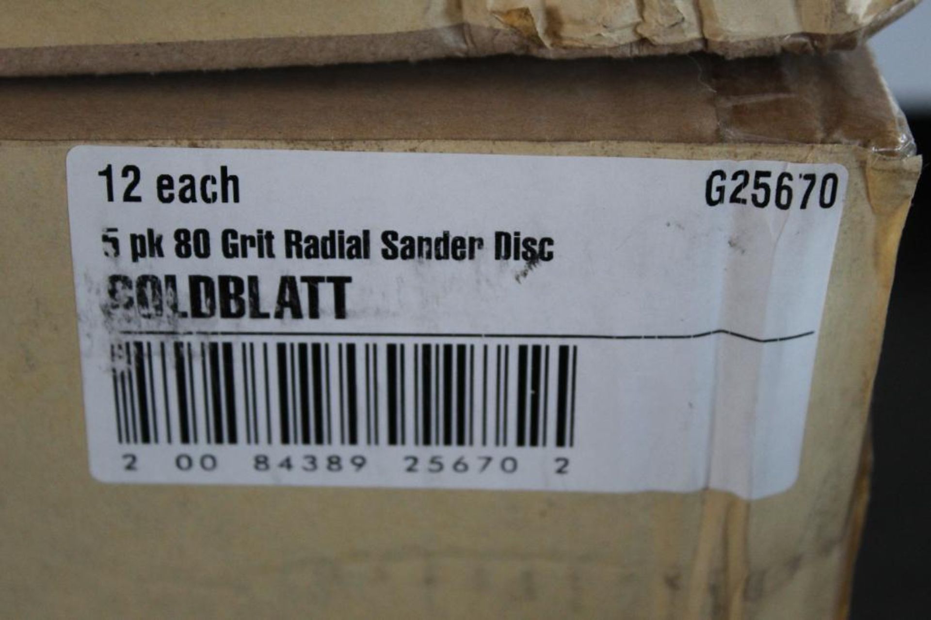 (2) Boxes (12 each) 5pack 80 Grit Goldblatt Radial Sander Disc 9in # G25670 - Image 3 of 4
