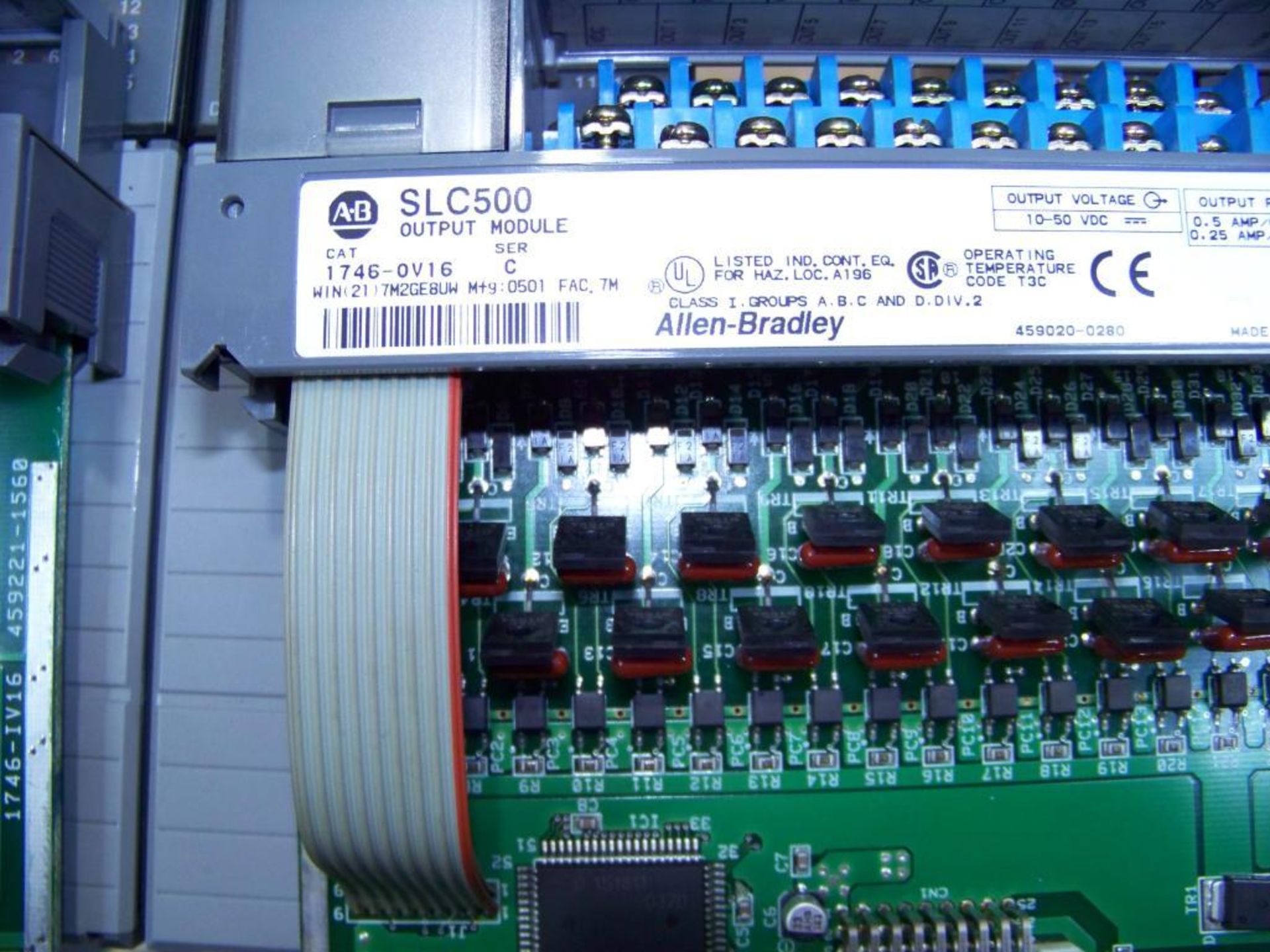 ALLEN BRADLEY SLC500, 10 SLOT RACK 5/03 CPU - Image 4 of 5