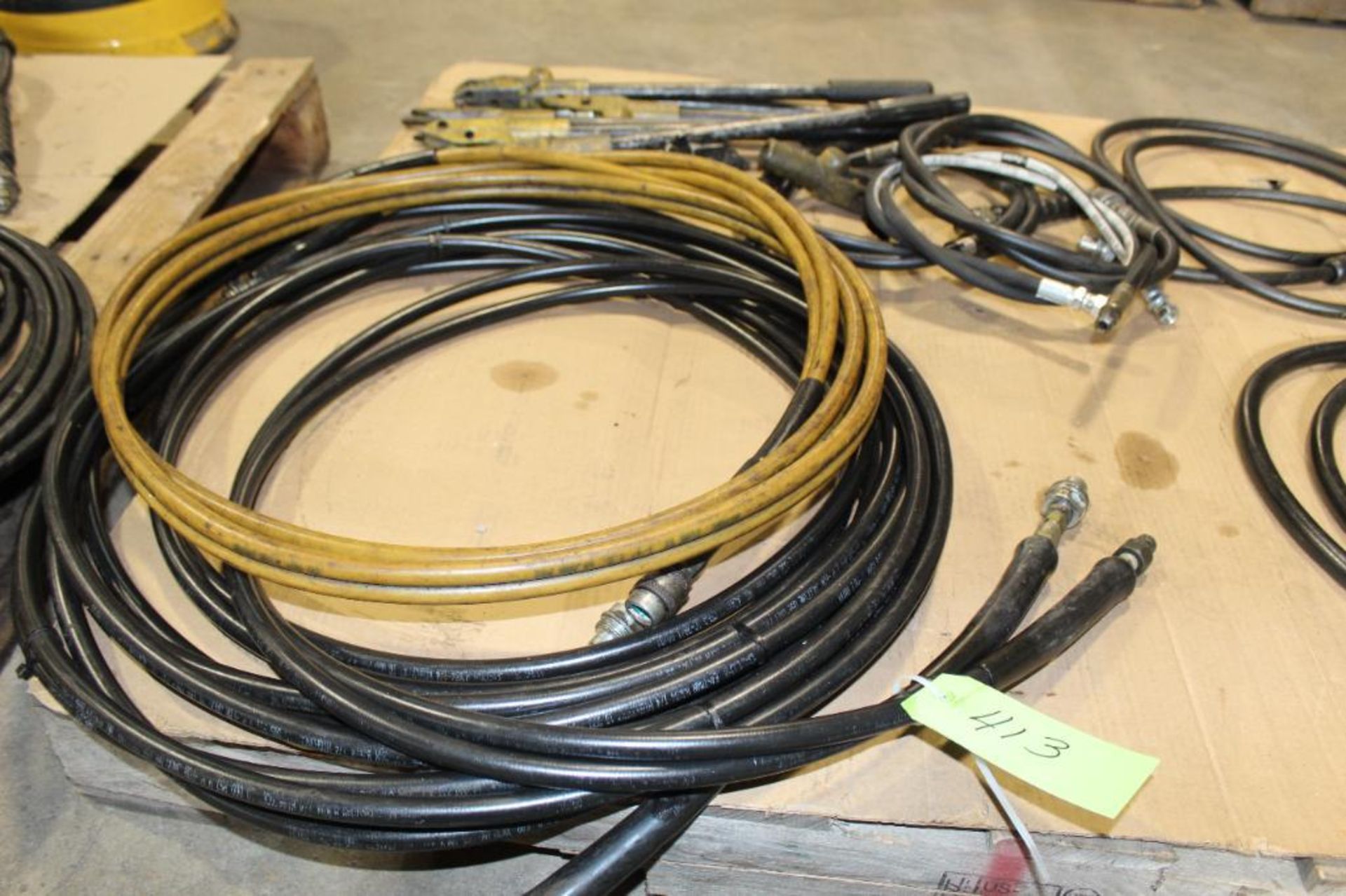 Lot of (6) Assorted Hoses and (6) Handles For Hydraulic Pumps - Image 3 of 5