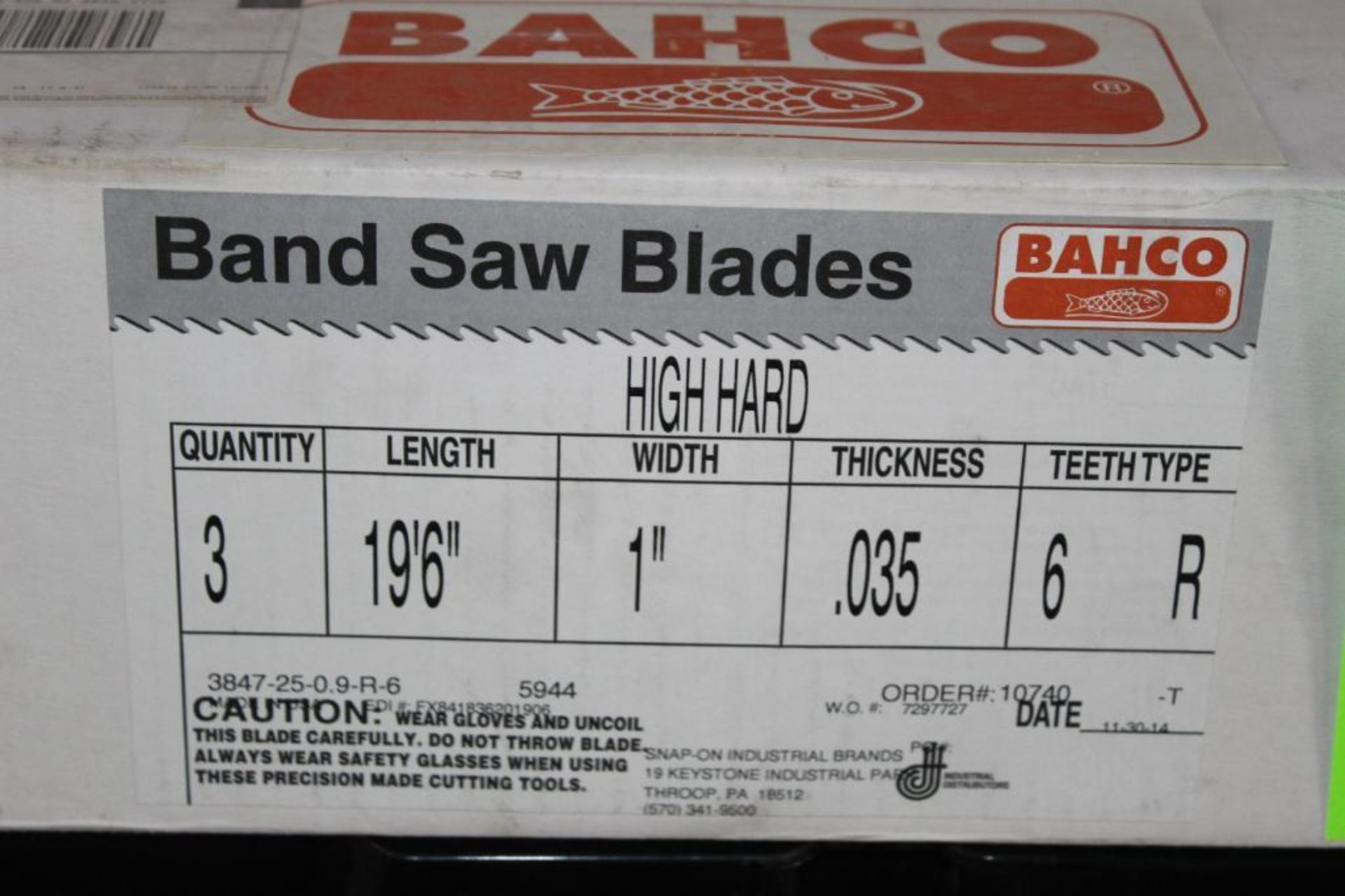 Lot of (3) BAHCO Band Saw Baldes 19'6 - Image 3 of 3