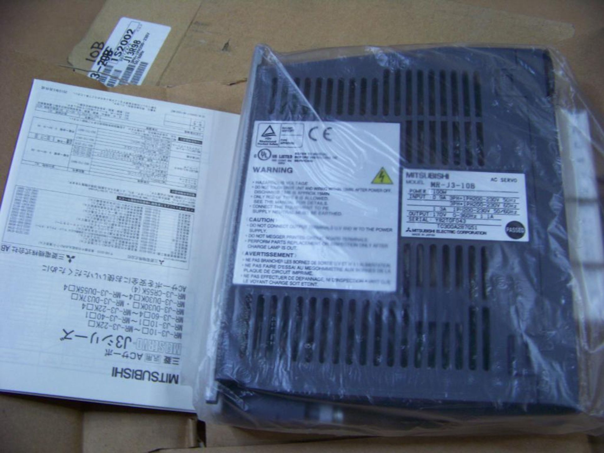 MITSUBISHI SERVO AMPLIFIER, # MR-J3-10B, NEW KIN BOX - Image 2 of 2