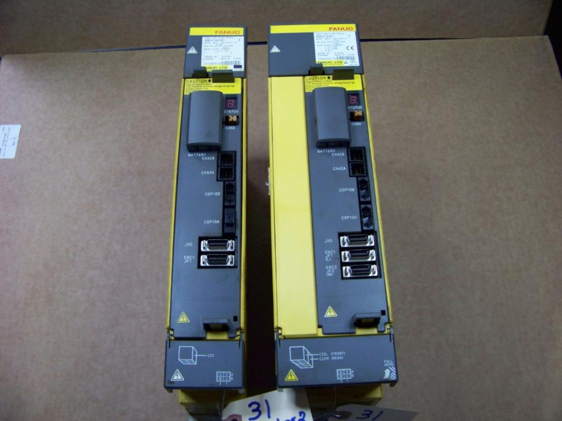 2 - FANUC SERVO AMPLIFIERS, # A06B-6114-H104, # A06B-6114-H211